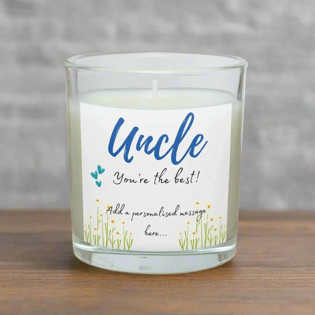 Uncle You're The Best Personalised Candle | Best Uncle Message Gift MKTrends Co