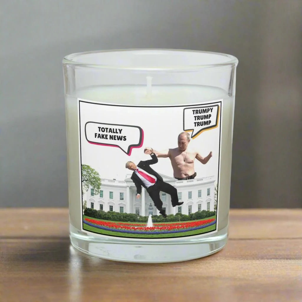 Vladimir Putin - Donald Trump Funny Personalised Candle | Russia USA Novelty MKTrends Co