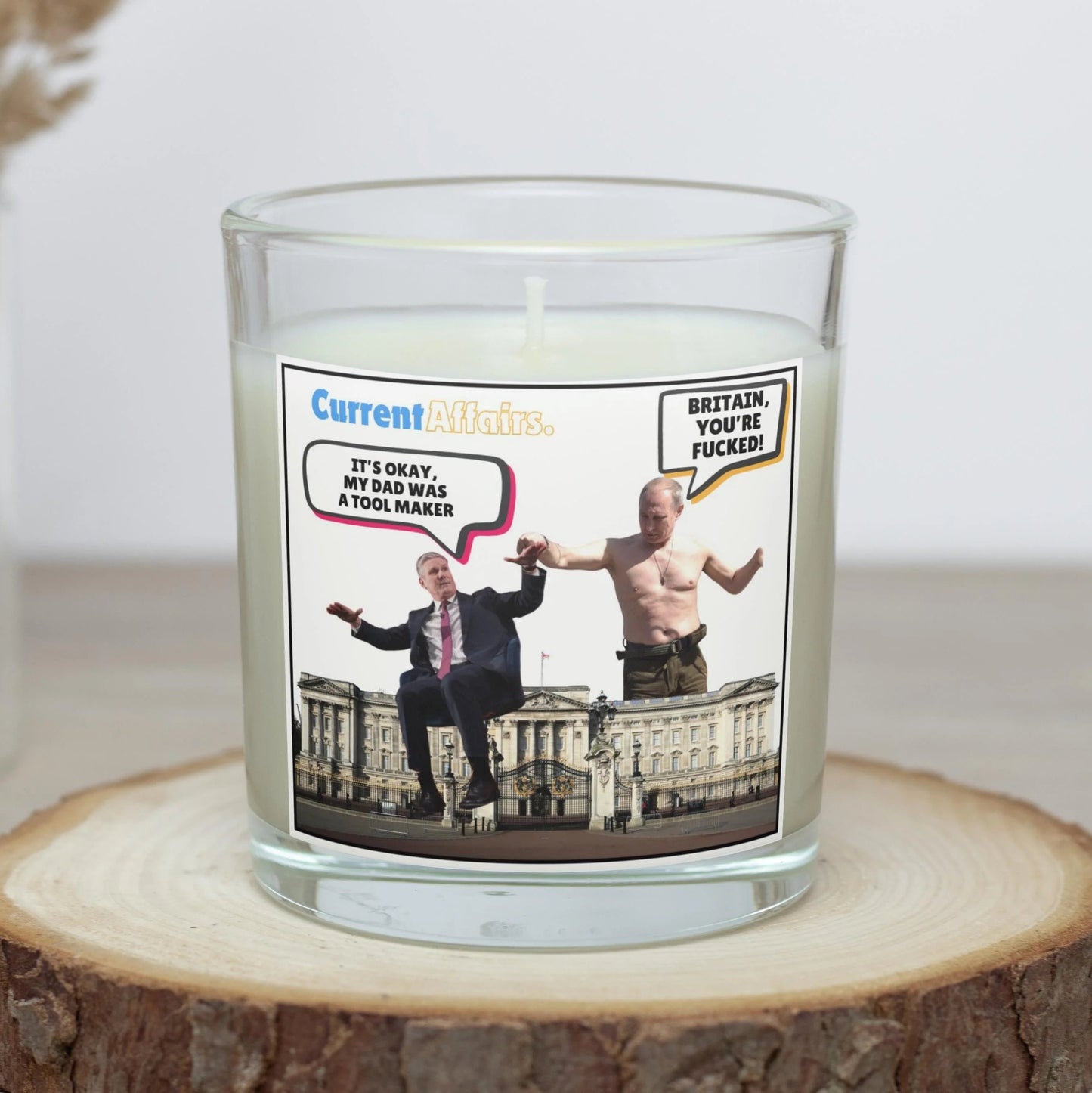 Vladimir Putin - Keir Starmer Funny Personalised Candle MKTrends Co