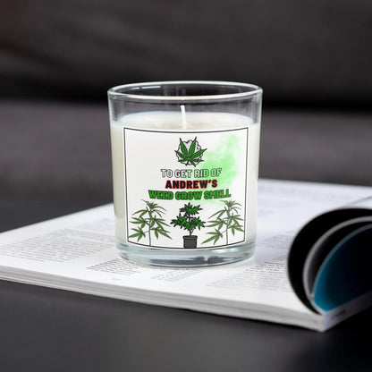 Weed Grow Personalised Candle | Stoner Gift | Funny Cannabis Farm Gift MKTrends Co