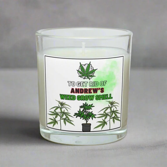 Weed Grow Personalised Candle | Stoner Gift | Funny Cannabis Farm Gift MKTrends Co