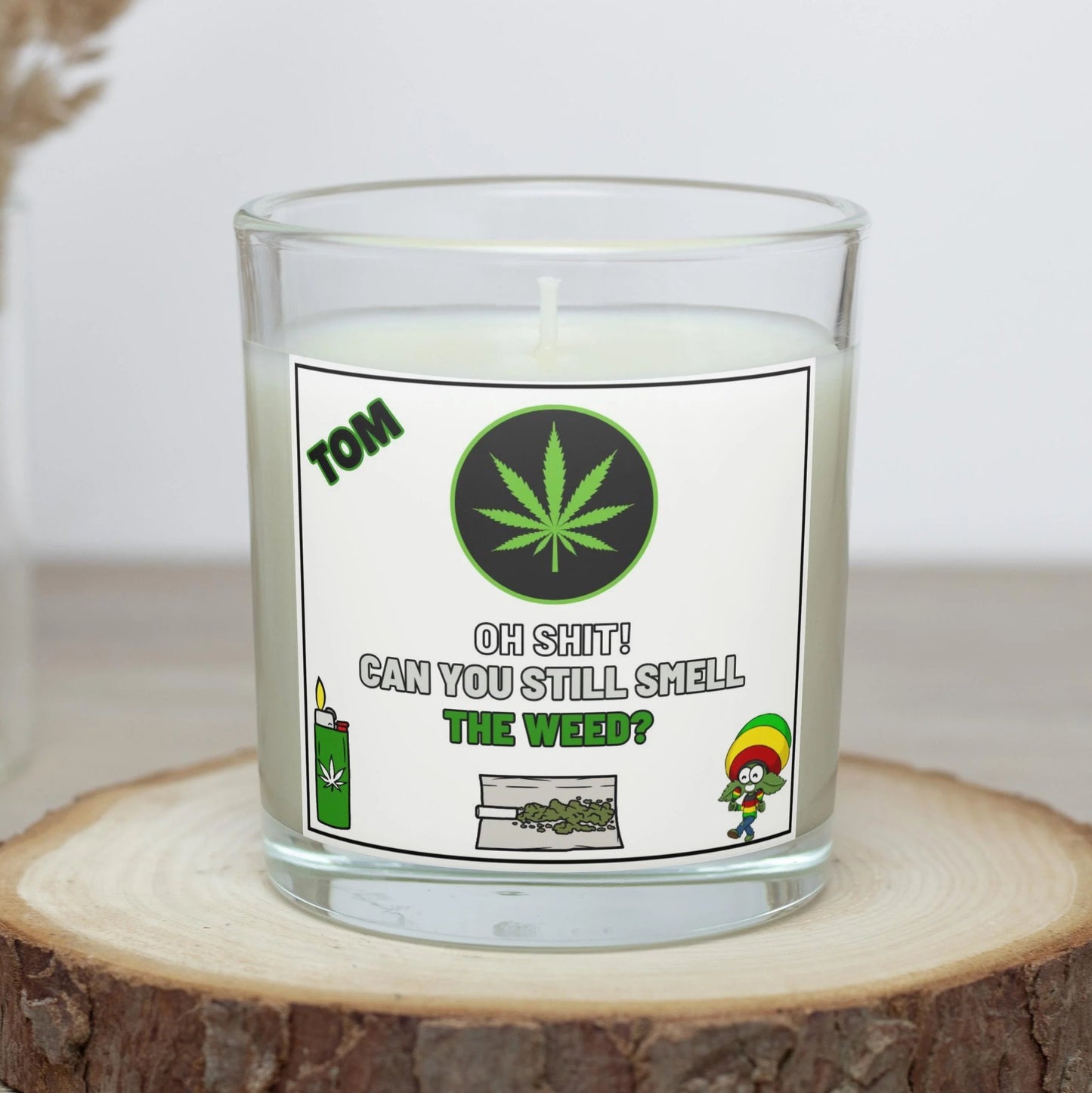 Weed Smokers Personalised Candle | Stoners Gift | Novelty Cannabis Smell Gift MKTrends Co