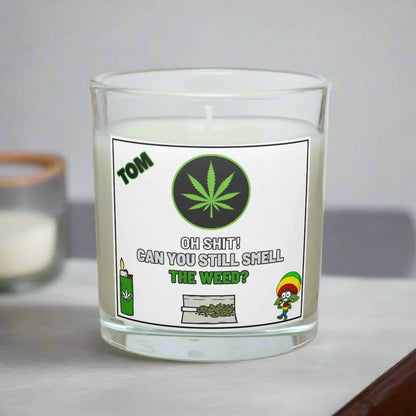 Weed Smokers Personalised Candle | Stoners Gift | Novelty Cannabis Smell Gift MKTrends Co