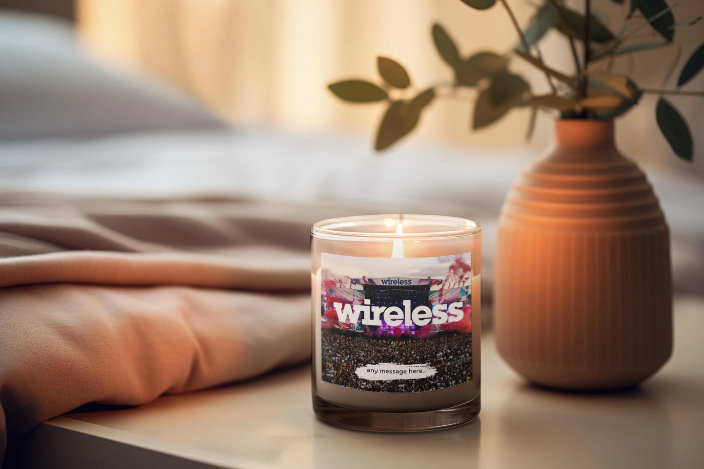 Wireless Festival Personalised Candle MKTrends Co