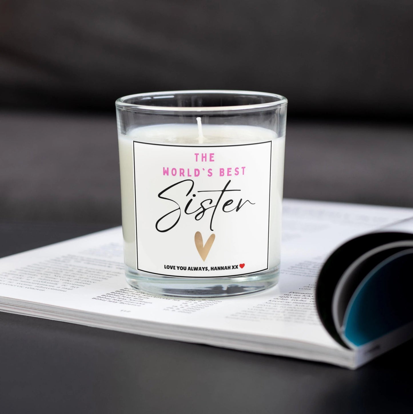 World's Best Sister Personalised Candle | Best Sister Gift MKTrends Co