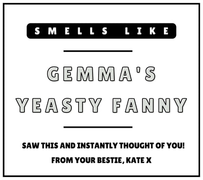 Yeasty Fanny Name Personalised Candle | Fun Novelty Adult Gift for Her MKTrends Co