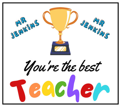 You're the Best Teacher Name Personalised Candle | Gift for Teacher MKTrends Co