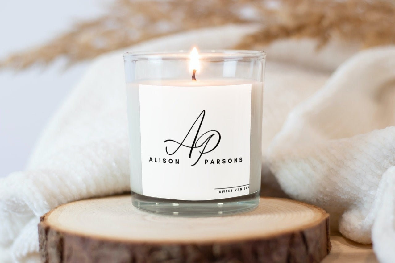 Personalised Monogram Candle, Gifts For Her, Gifts For Him, Any Occasion, Simple Candle, Any Name, Birthday, Thank you, New Job, Best Friend Etsy