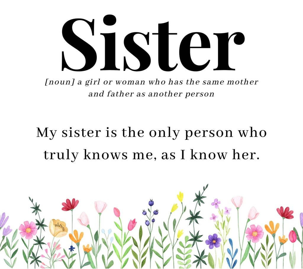 Sister Noun Message Quote Personalised Candle | Sister Noun | Sister Quote Gift | Sister Birthday | Sister Christmas | Sister Definition Etsy
