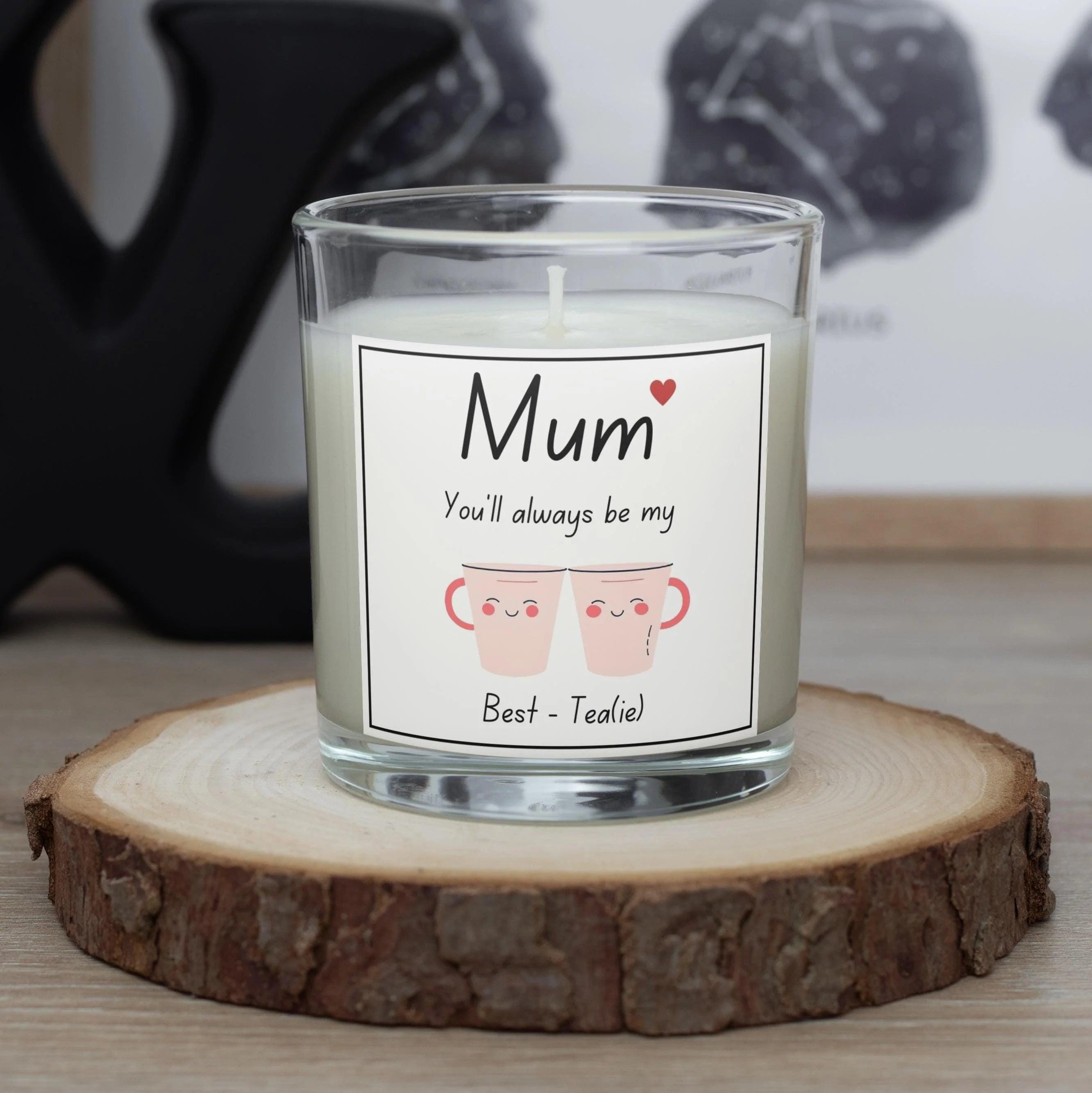 Mum My Bestie Personalised Candle Gift | Mum Best Friend Gift | Love you Mum Candle | Mum Message Gift | Cup of Tea Mum Candle | Best Mum Etsy