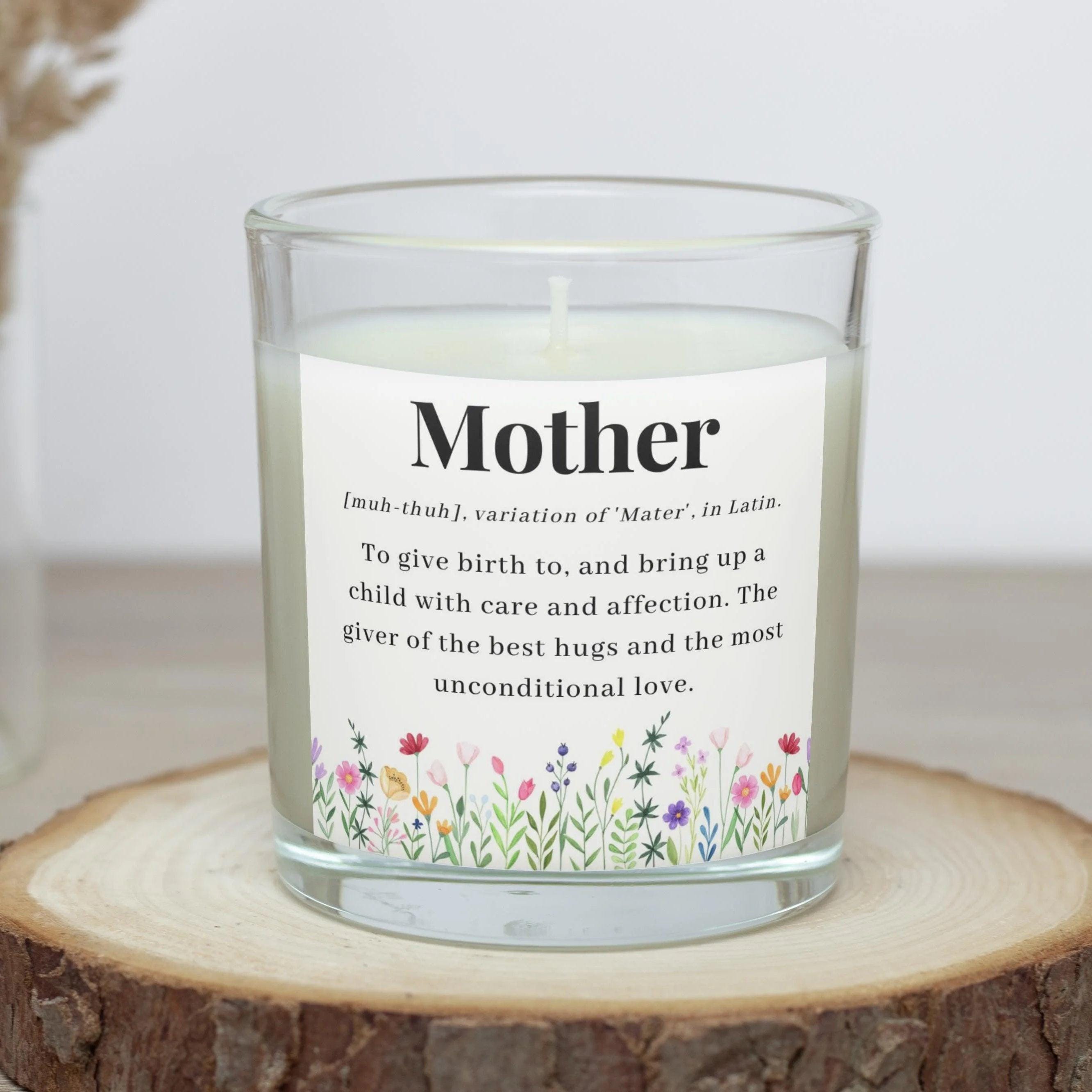 Mother Noun Quote Flowers Personalised Candle | Mum Noun Quote Candle | Gift for Mum | Mum Birthday | Mother's Day Gift | Best Mum Candle Etsy