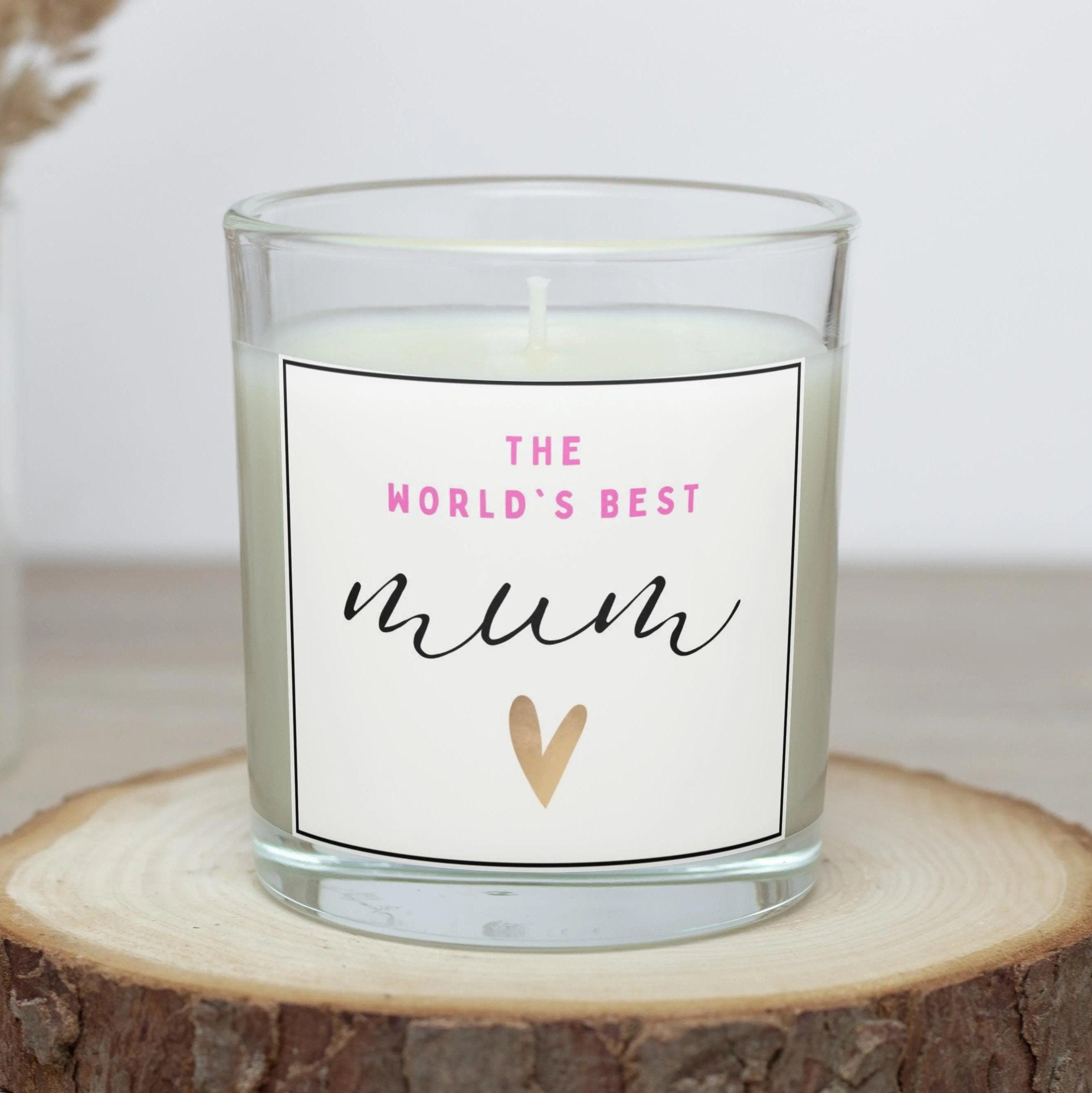 World's Best Mum Personalised Candle | Best Mum Gifts | Gifts for Mum | Mother's Day | Mum Birthday | Mum Christmas Gift | Mum Message Gift Etsy