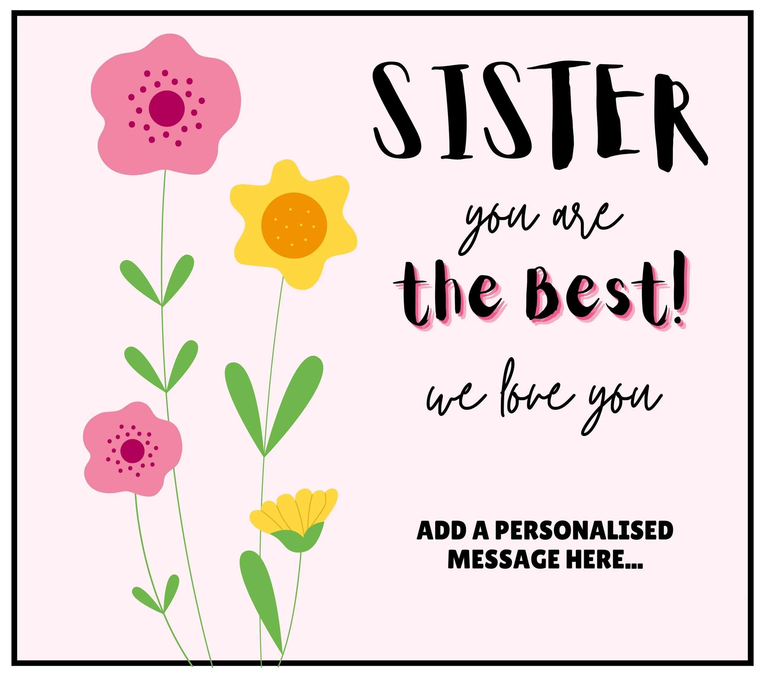 The Best Sister Personalised Candle | Sister You're the Best Gift | Custom Message Sister Candle Gift | Sister Christmas | Sister Birthday Etsy