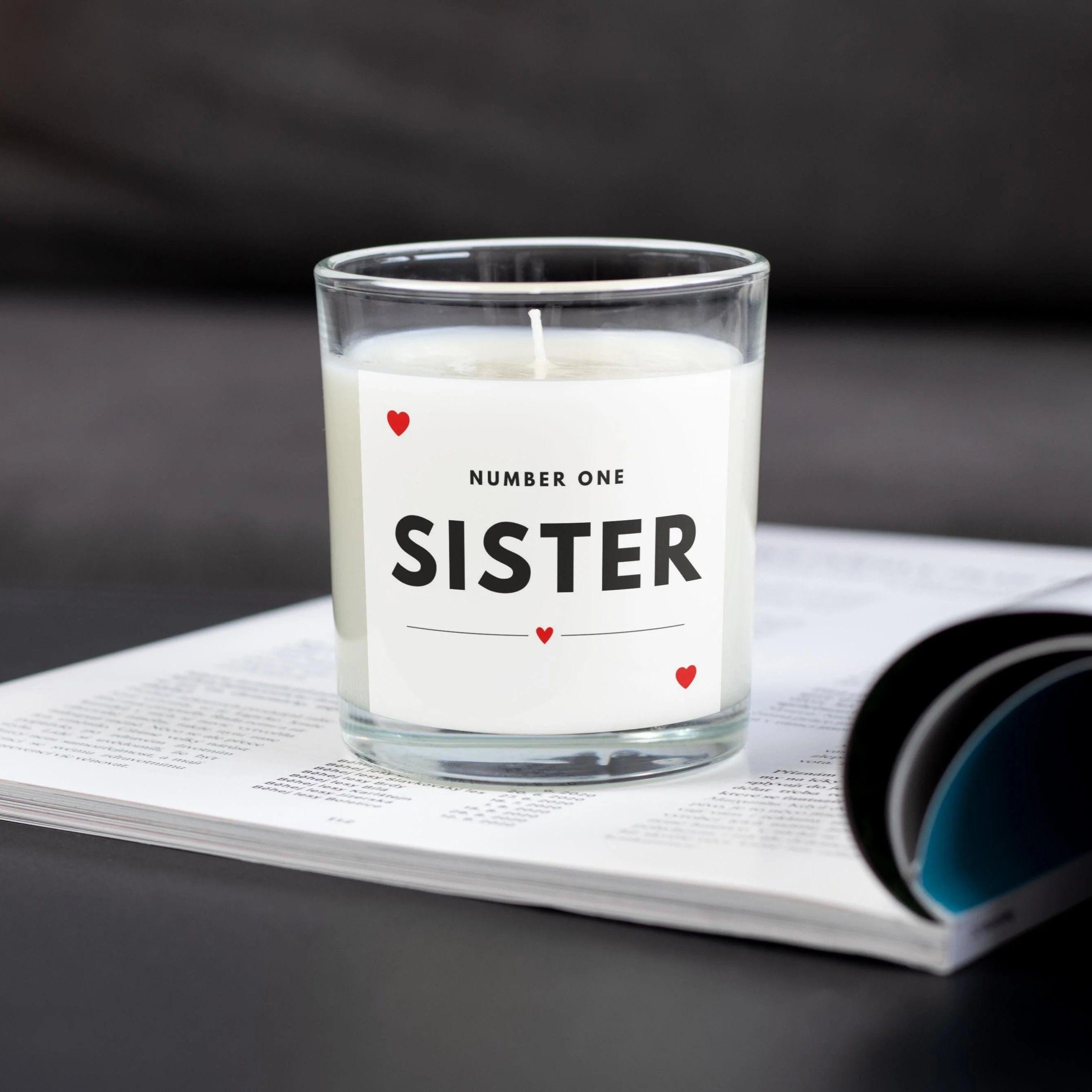 Number One Sister Personalised Candle | Gift for Sister | Thank You Sister | Sister Birthday | Sister Appreciation Gift | Christmas Gift Etsy