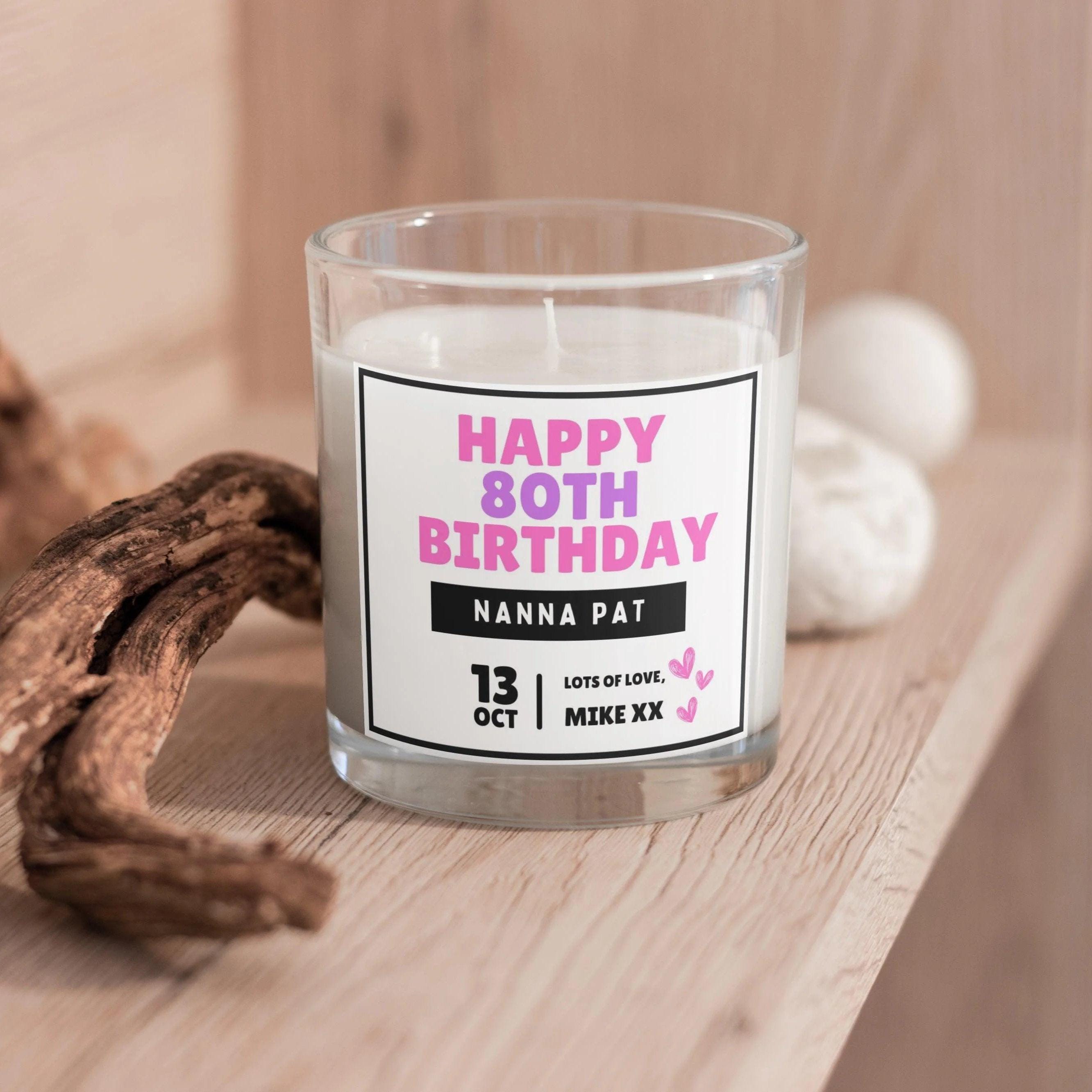 Nanna Birthday Candle | Happy Birthday Nanna Personalised Candle | Nanna Age Message Candle Gift | Happy Birthday Custom Nanna Message Gift Etsy