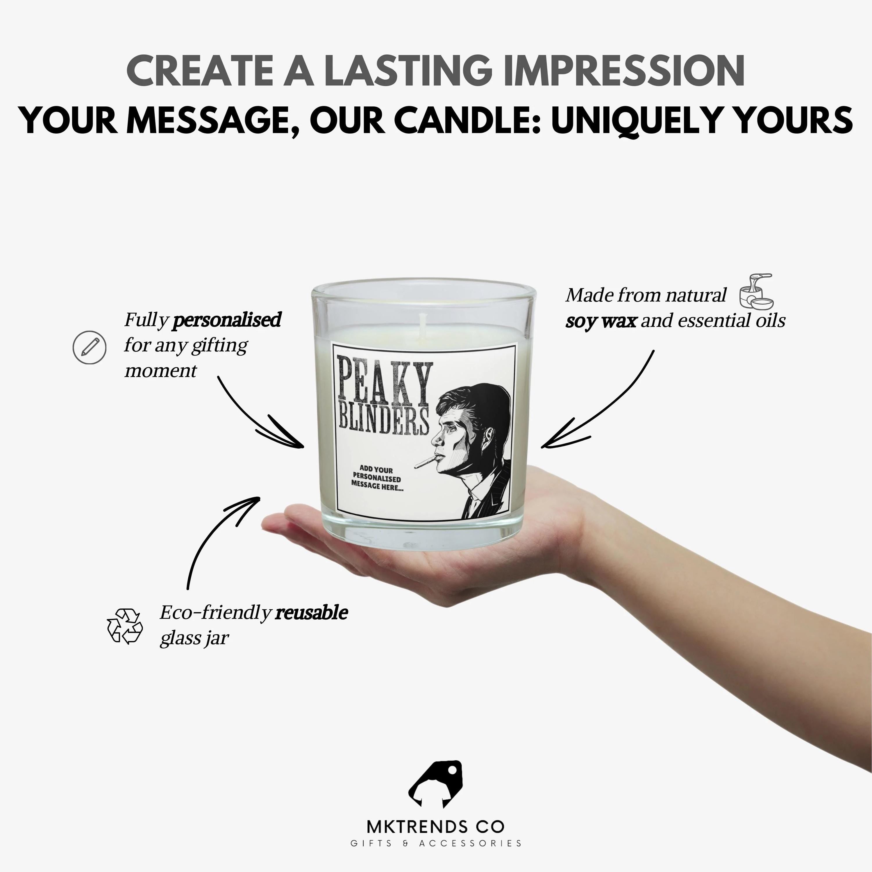 Peaky Blinders Tommy Shelby Personalised Candle | Peaky Blinders Gift | Thomas Shelby Gift | Peaky Blinders Message Novelty Candle Gift Etsy