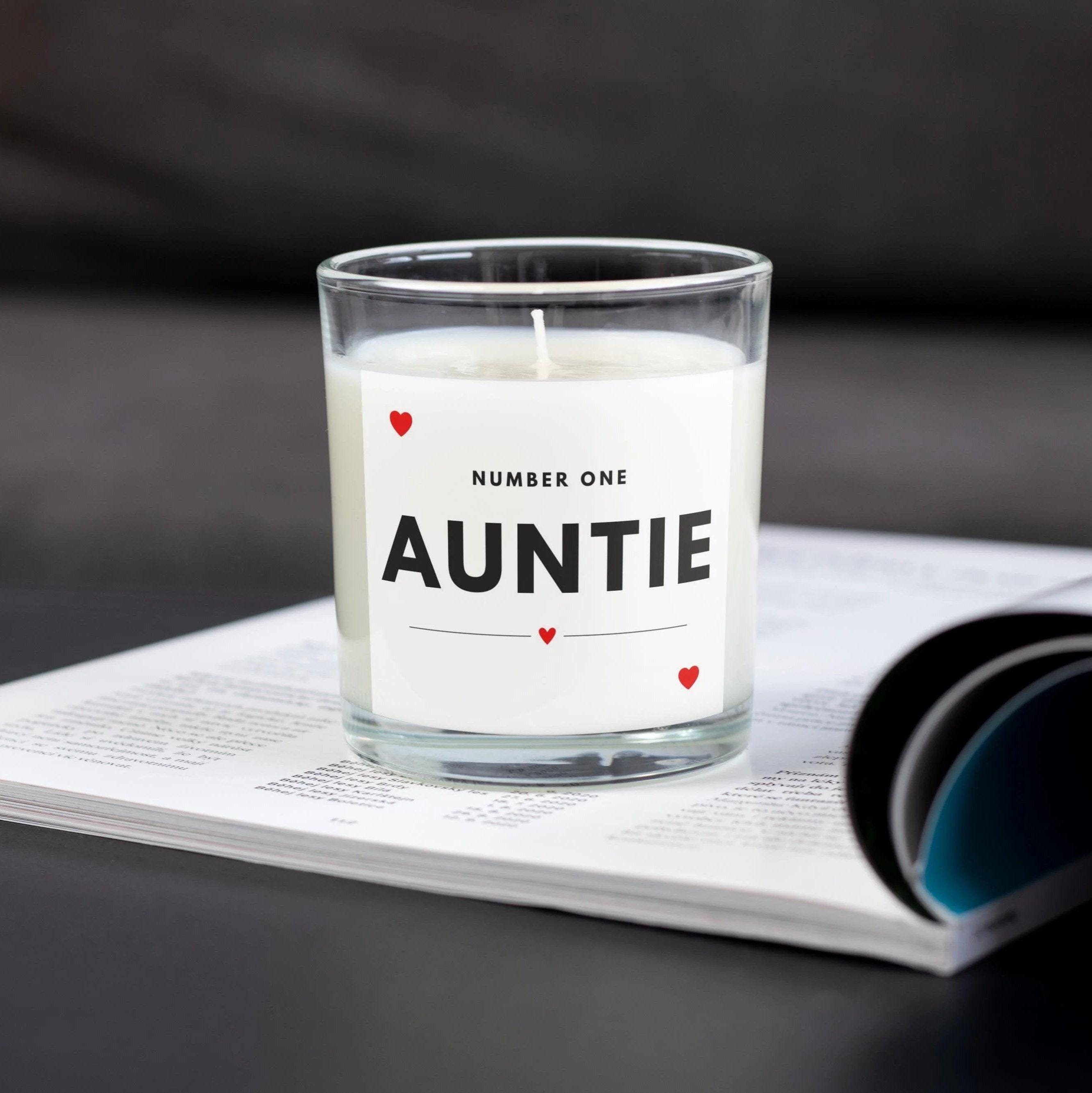 Number One Auntie Personalised Candle | Number 1 Aunty Gift | Best Auntie Candle Gift | Favourite Auntie | Love You Aunt | Personalised Gift Etsy