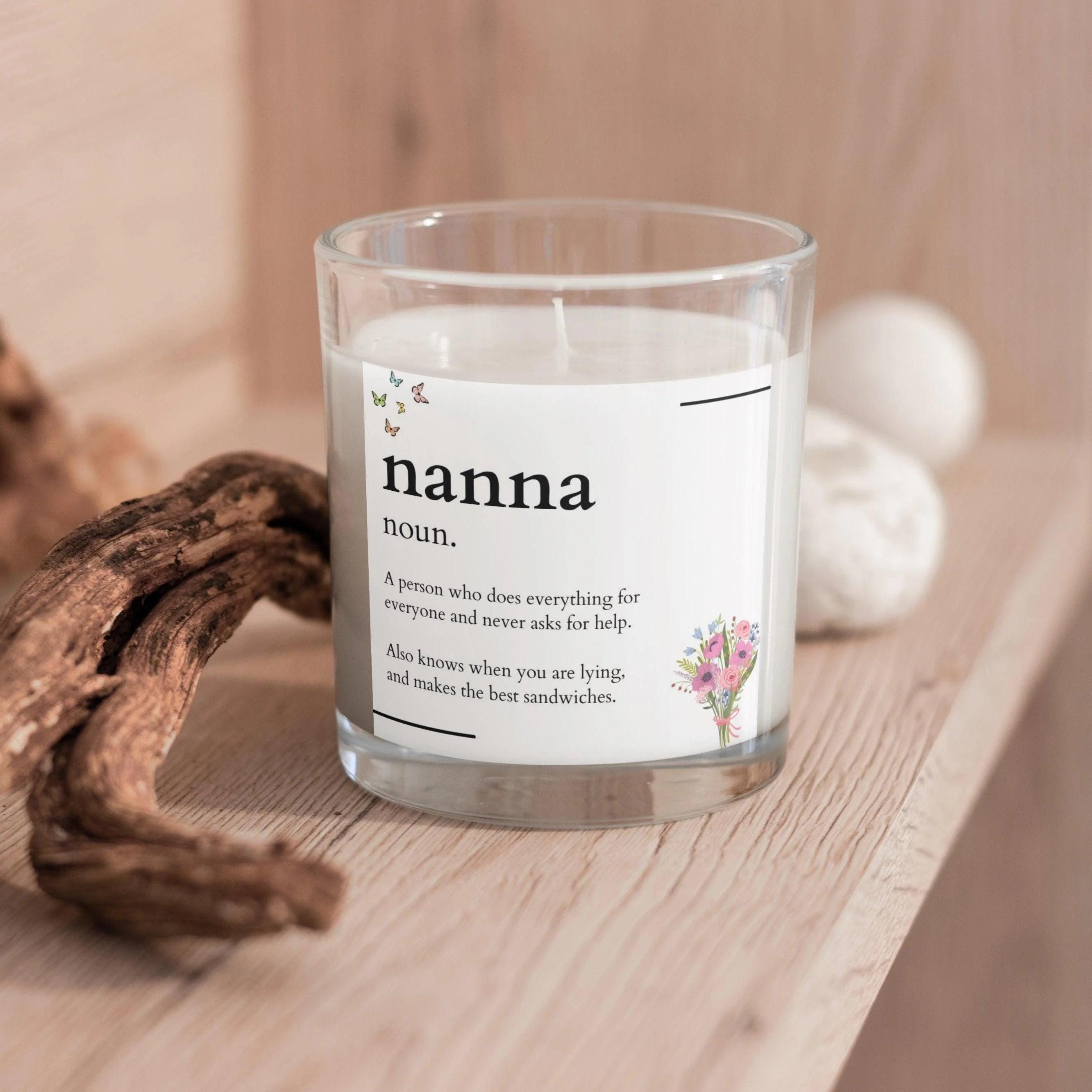 Nanna Noun Personalised Candle Gift | Nanna Noun Message | Cute Nanna Gifts | Nanna Definition | Nanna Birthday | Fun Nanna Message Gifts Etsy