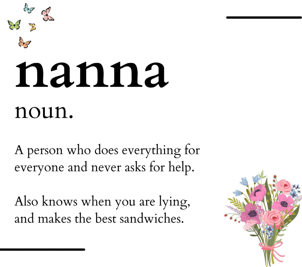 Nanna Noun Personalised Candle Gift | Nanna Noun Message | Cute Nanna Gifts | Nanna Definition | Nanna Birthday | Fun Nanna Message Gifts Etsy