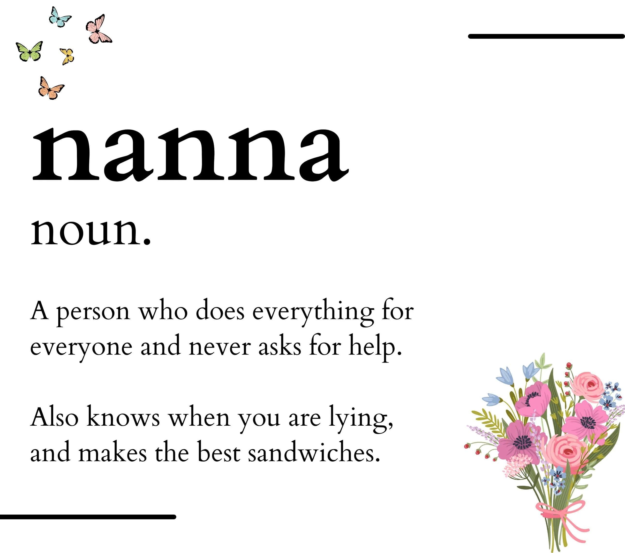 Nanna Noun Personalised Candle Gift | Nanna Noun Message | Cute Nanna Gifts | Nanna Definition | Nanna Birthday | Fun Nanna Message Gifts Etsy