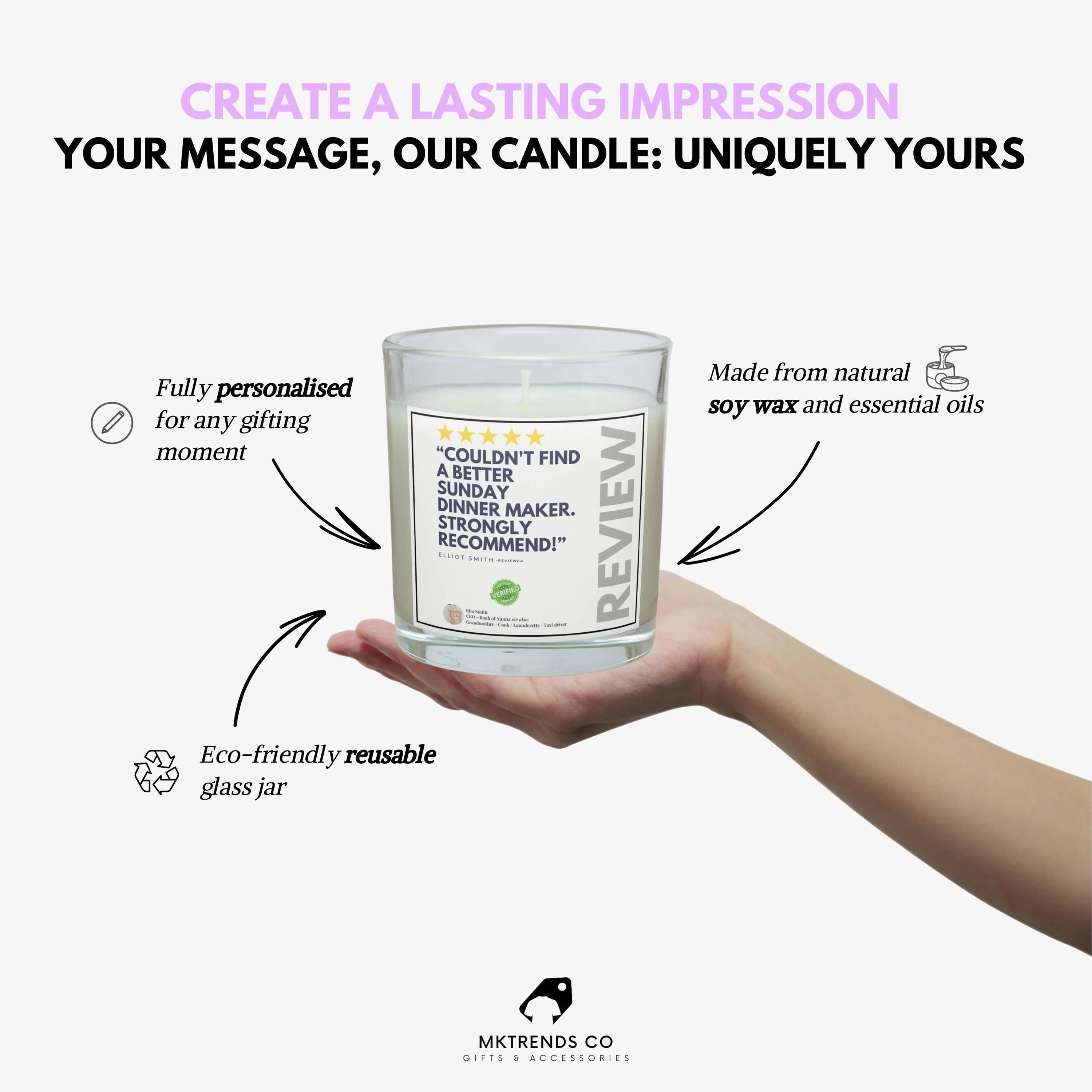 Nanna Funny Review Personalised Candle | Funny Gift for Nanna | Nanna Birthday | Nanna Christmas | Mother's Day | Novelty Nanna Review Gifts Etsy