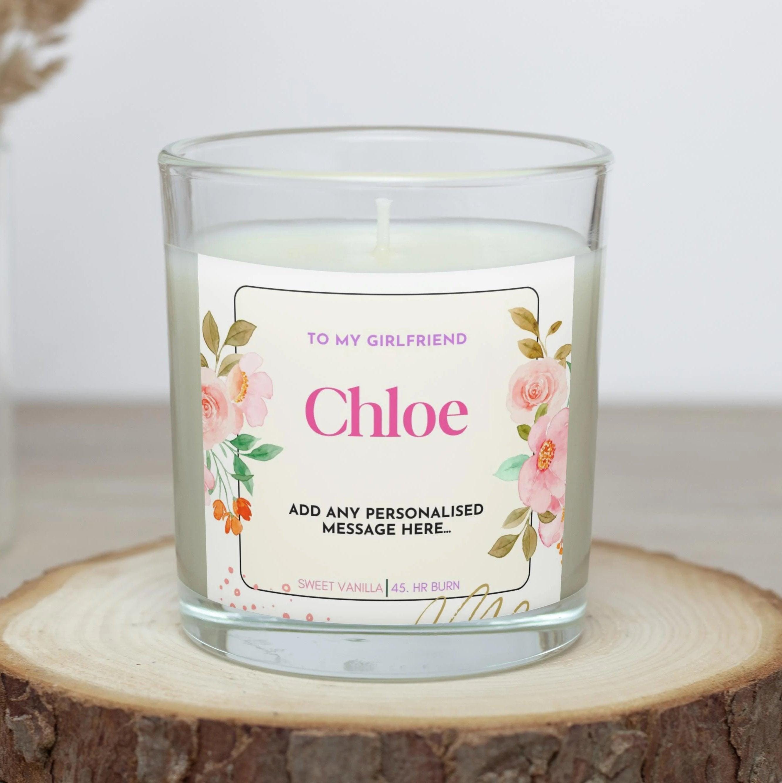 Girlfriend Name Personalised Candle | Gift for Girlfriend | My Girlfriend Name Candle | Girlfriend Anniversary | Christmas | Birthday Gift Etsy