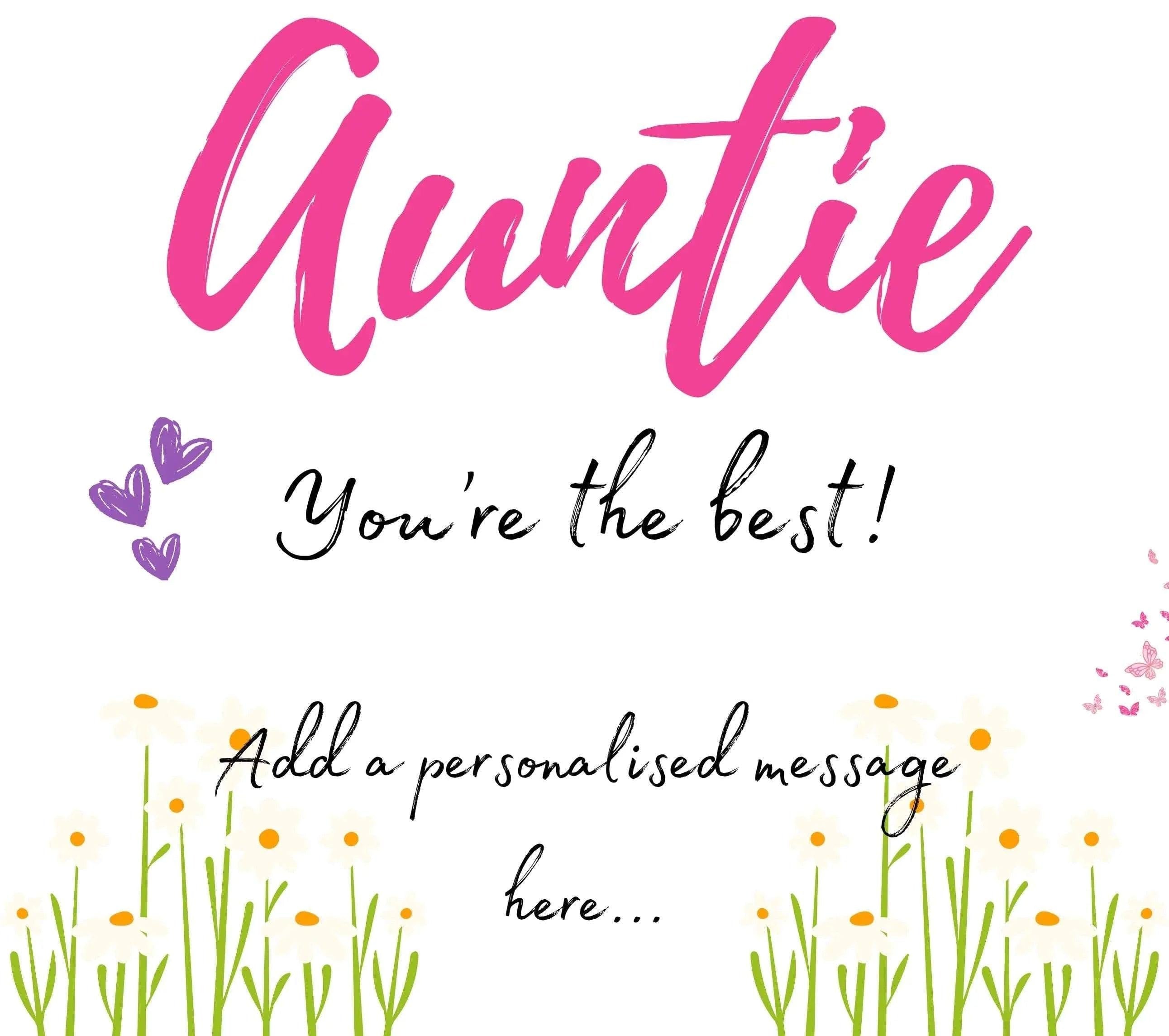 Auntie you're the Best Personalised Candle | Best Auntie Gift | Auntie Christmas Gift | Auntie Birthday Gift | Auntie Message Gifts | Aunty Etsy