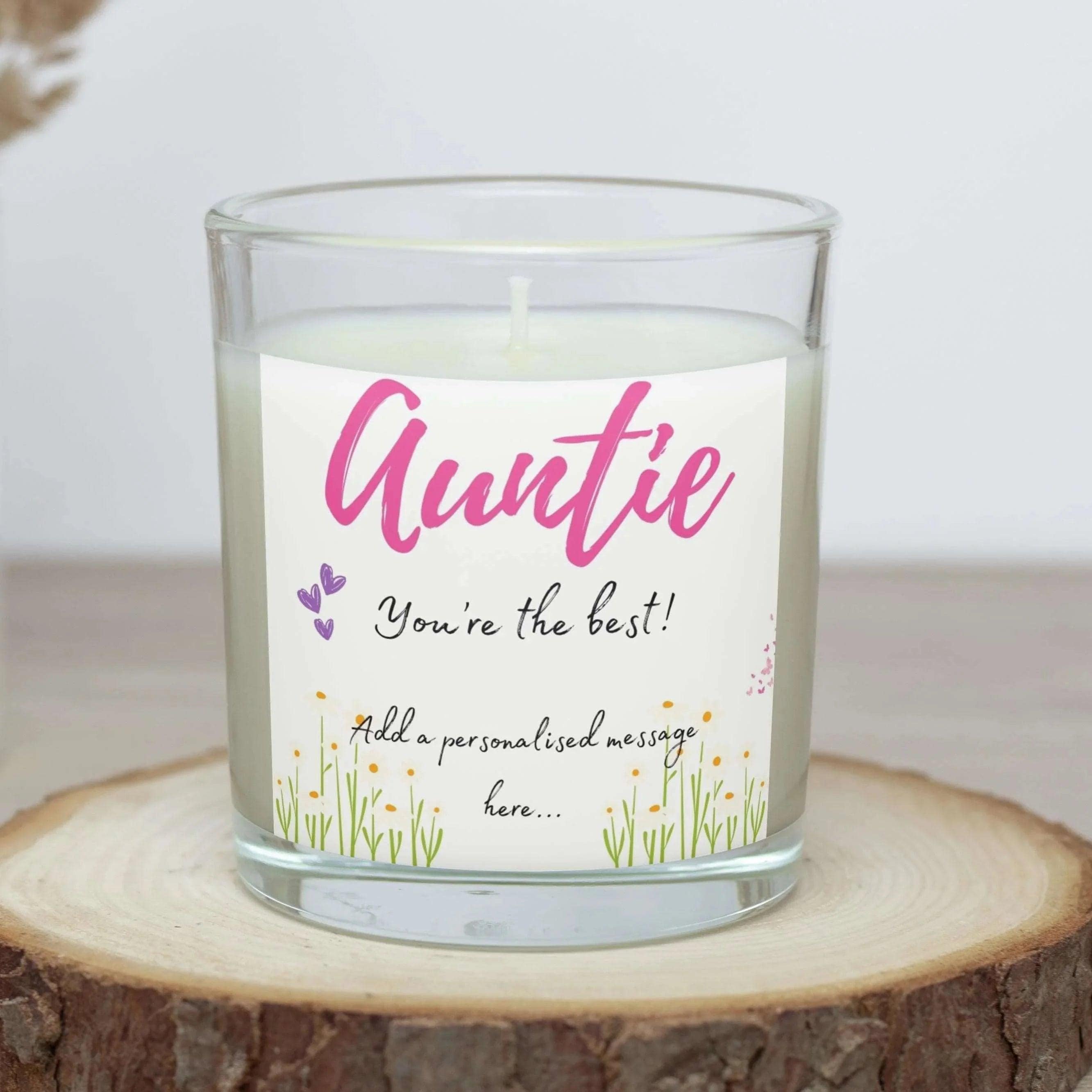 Auntie you're the Best Personalised Candle | Best Auntie Gift | Auntie Christmas Gift | Auntie Birthday Gift | Auntie Message Gifts | Aunty Etsy