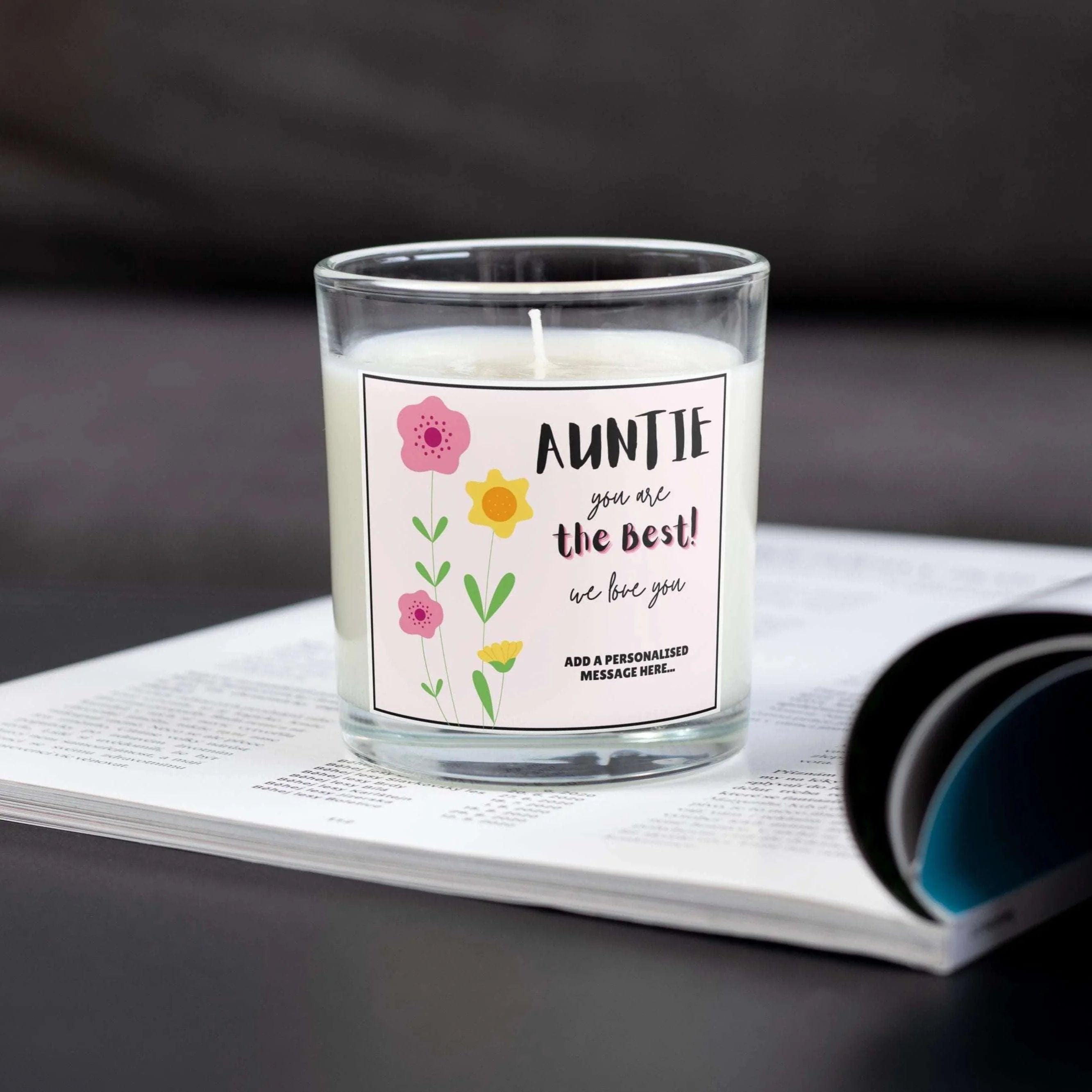 Auntie, you are the Best Personalised Candle | Best Auntie Gift | Gift for Aunty | Auntie Message Gift | Auntie Birthday | Auntie Christmas Etsy