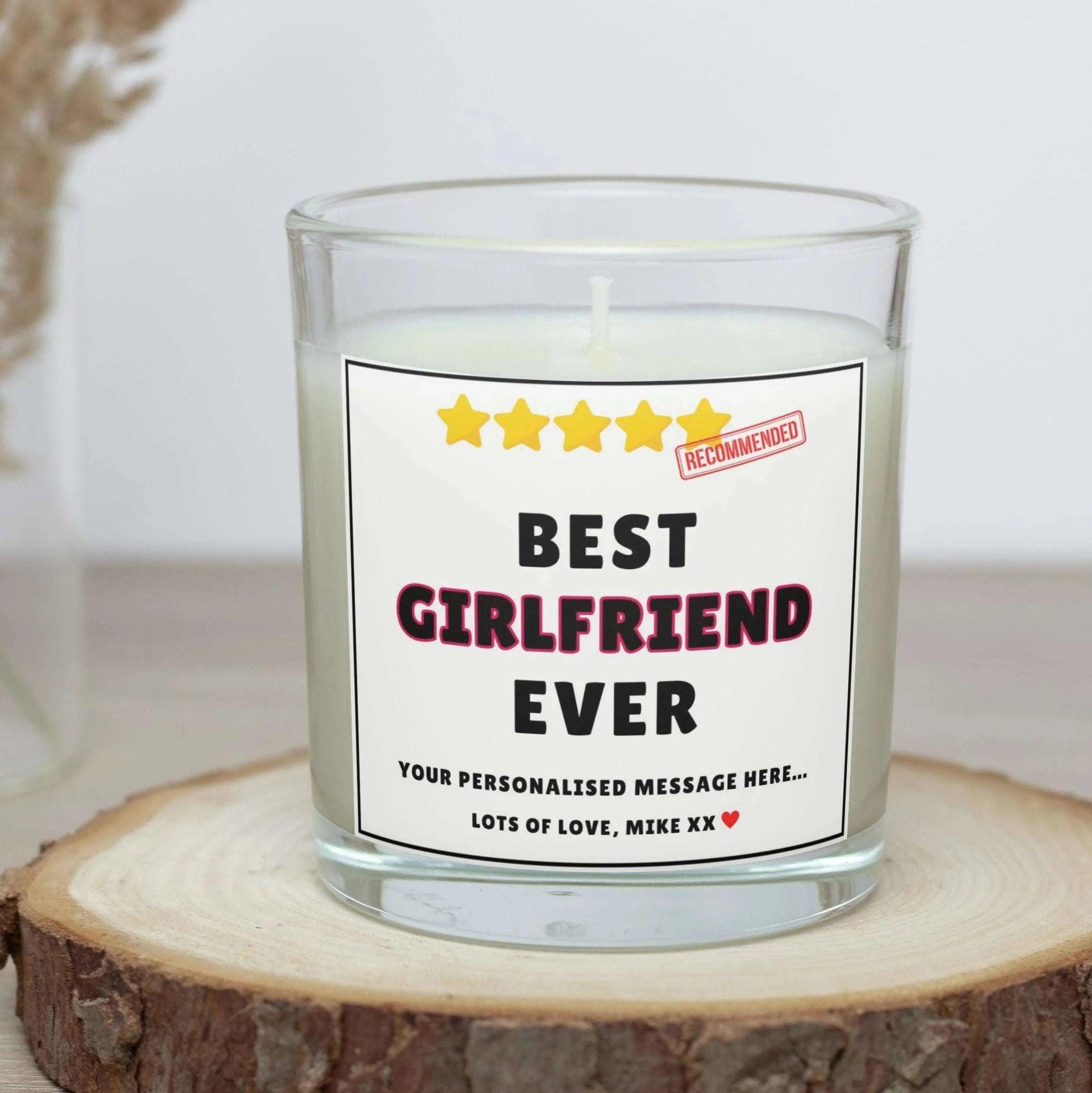 Personalised Best girlfriend Ever Stars Candle Gifts for Girlfriend, Gifts For Wife, Relationship Gifts for Couples, Soulmate Gifts Etsy