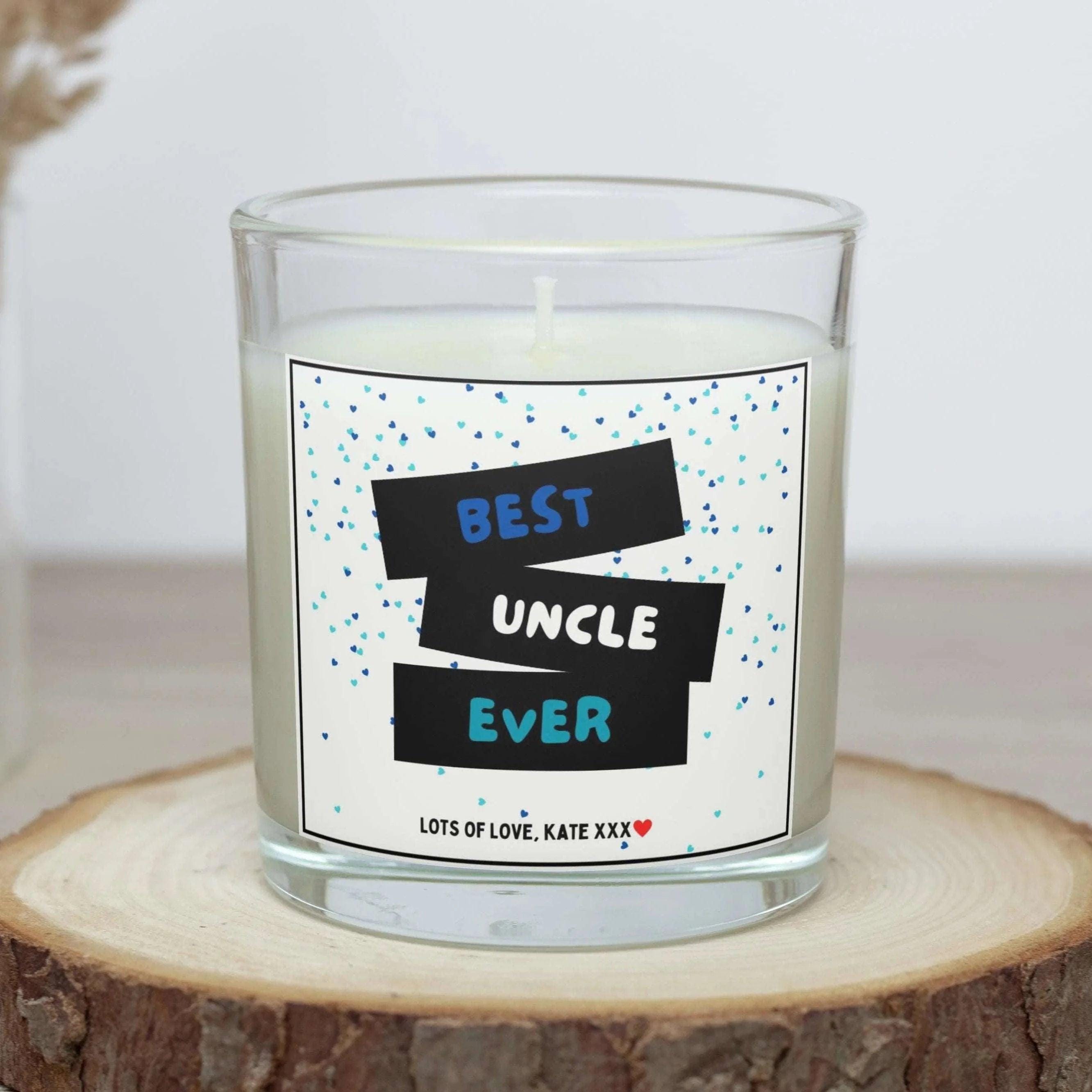 Best Uncle Personalised Candle | Best Uncle Ever Gift | Gift for Uncle | Best Uncle Gifts | Uncle Christmas Gifts | Uncle Birthday gifts Etsy