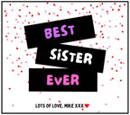Best Sister Ever Personalised Candle | Best Sister Hearts Message Gift | Message Candle for Sister | Sister Birthday | Thank You Sister Gift Etsy