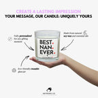 Best Nan Ever Personalised Candle Gift | Best Nan Message Gift | Best Nanna Gift | Best Grandma Gift | Nan Christmas | Nan Birthday Gifts Etsy