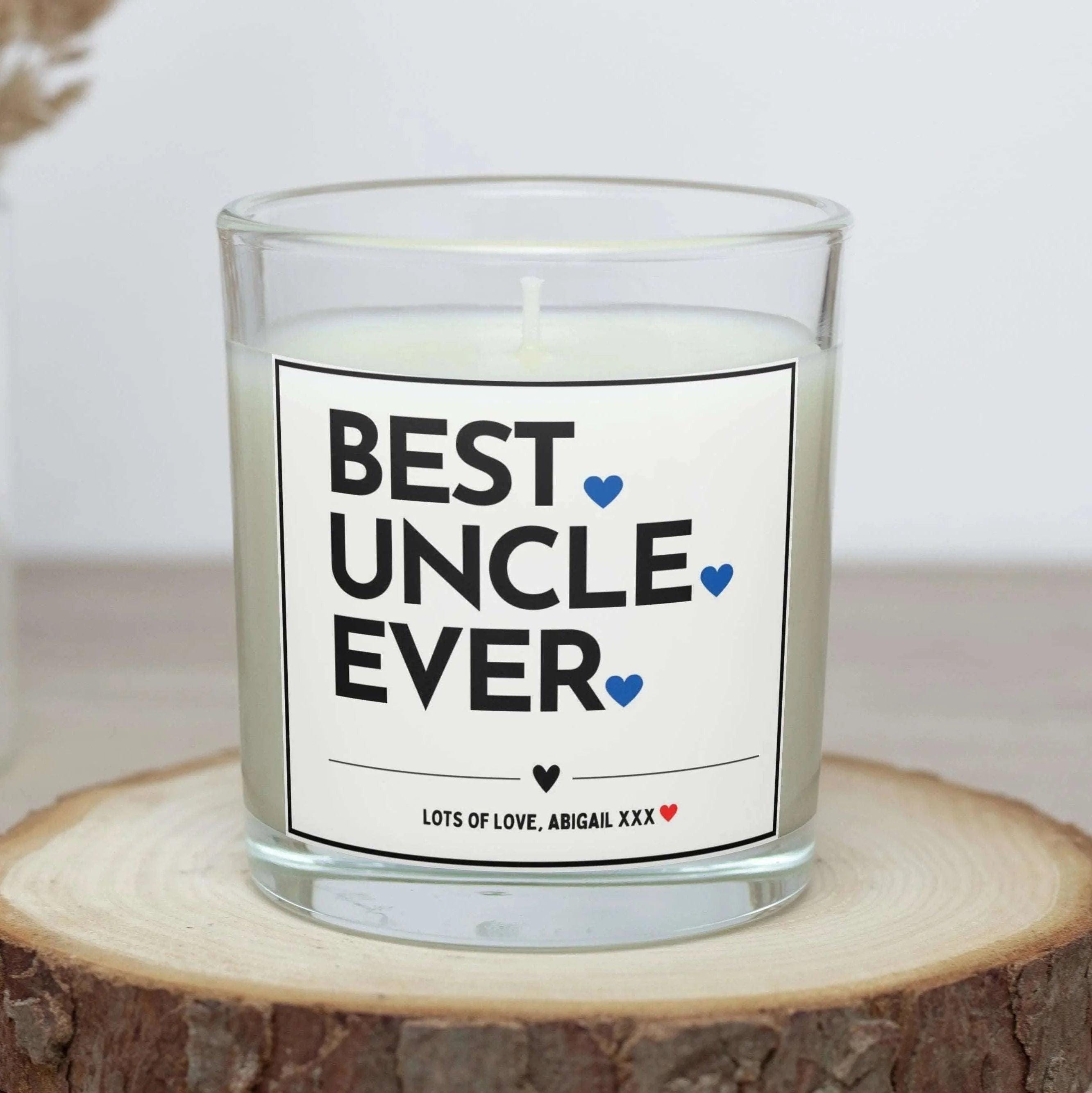 Best Uncle Ever Personalised Candle | Best Uncle Gift | Best Uncle Message Candle | Thank You Uncle | Uncle Birthday | Christmas Candle Gift Etsy