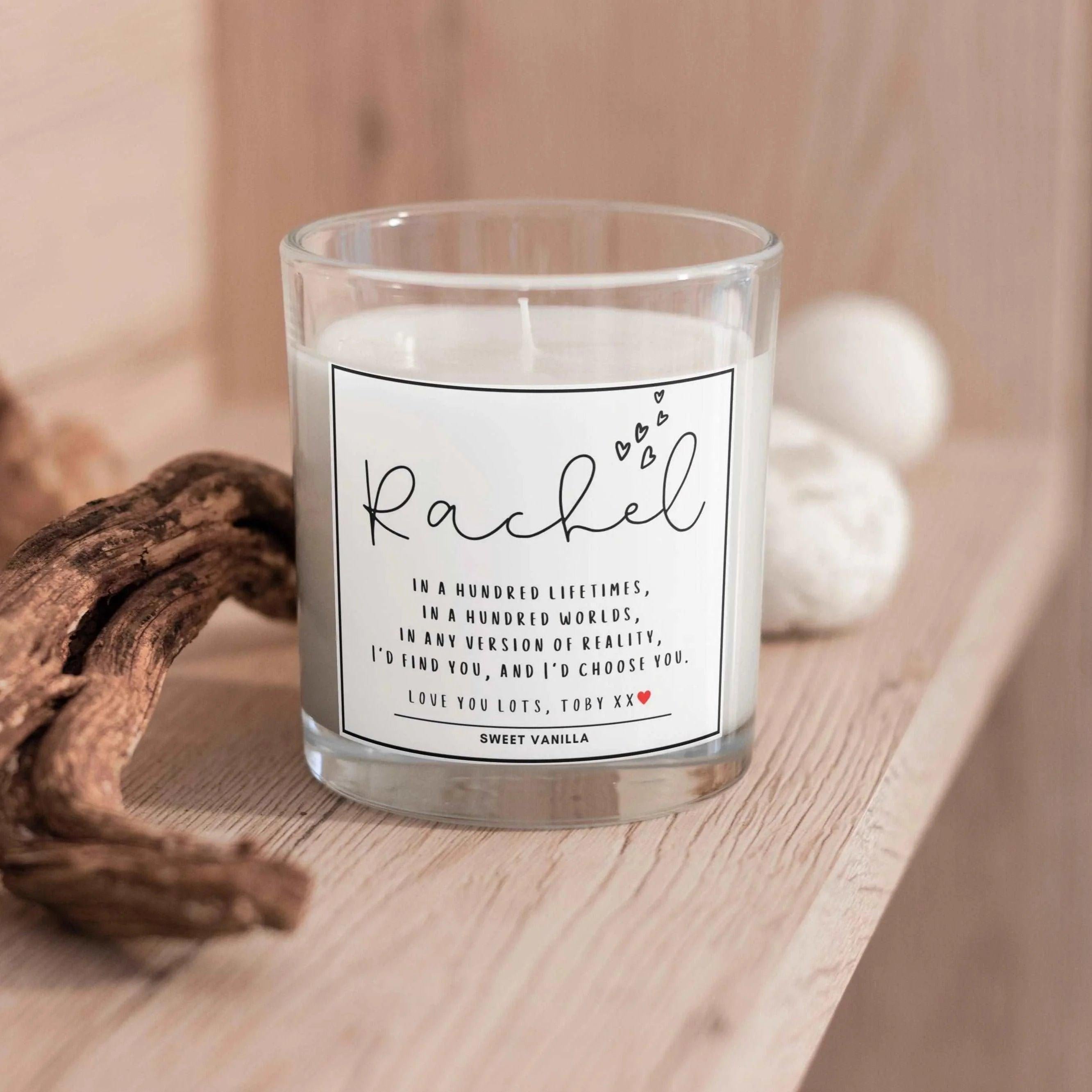Girlfriend Hearts Name Message Personalised Candle | Gift for Girlfriend | Girlfriend Message Gift | Girlfriend Christmas | Birthday Gifts Etsy