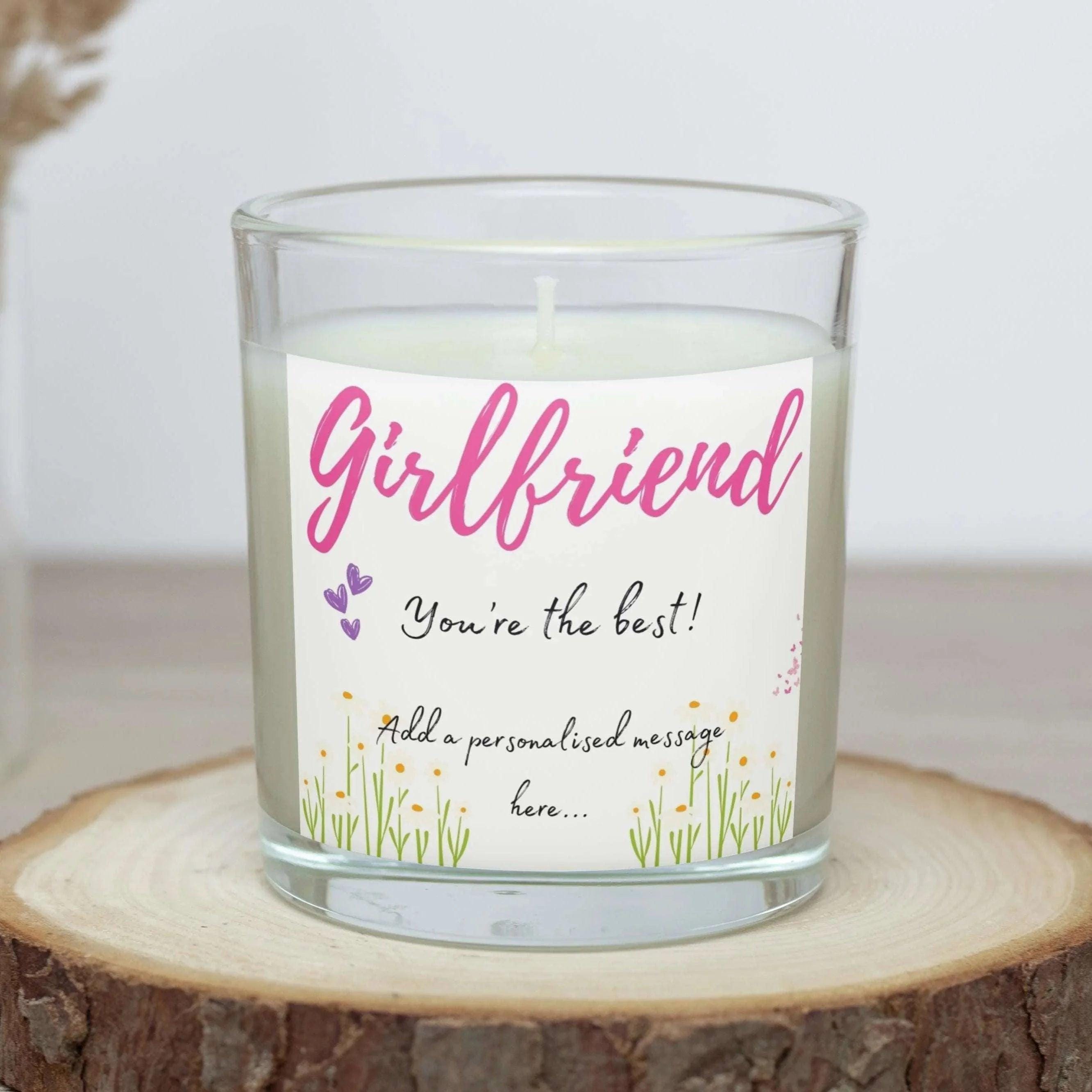 Girlfriend, You're the best Personalised Candle | Girlfriend Message Gift | Girlfriend Anniversary | Girlfriend Birthday | Christmas Gift Etsy