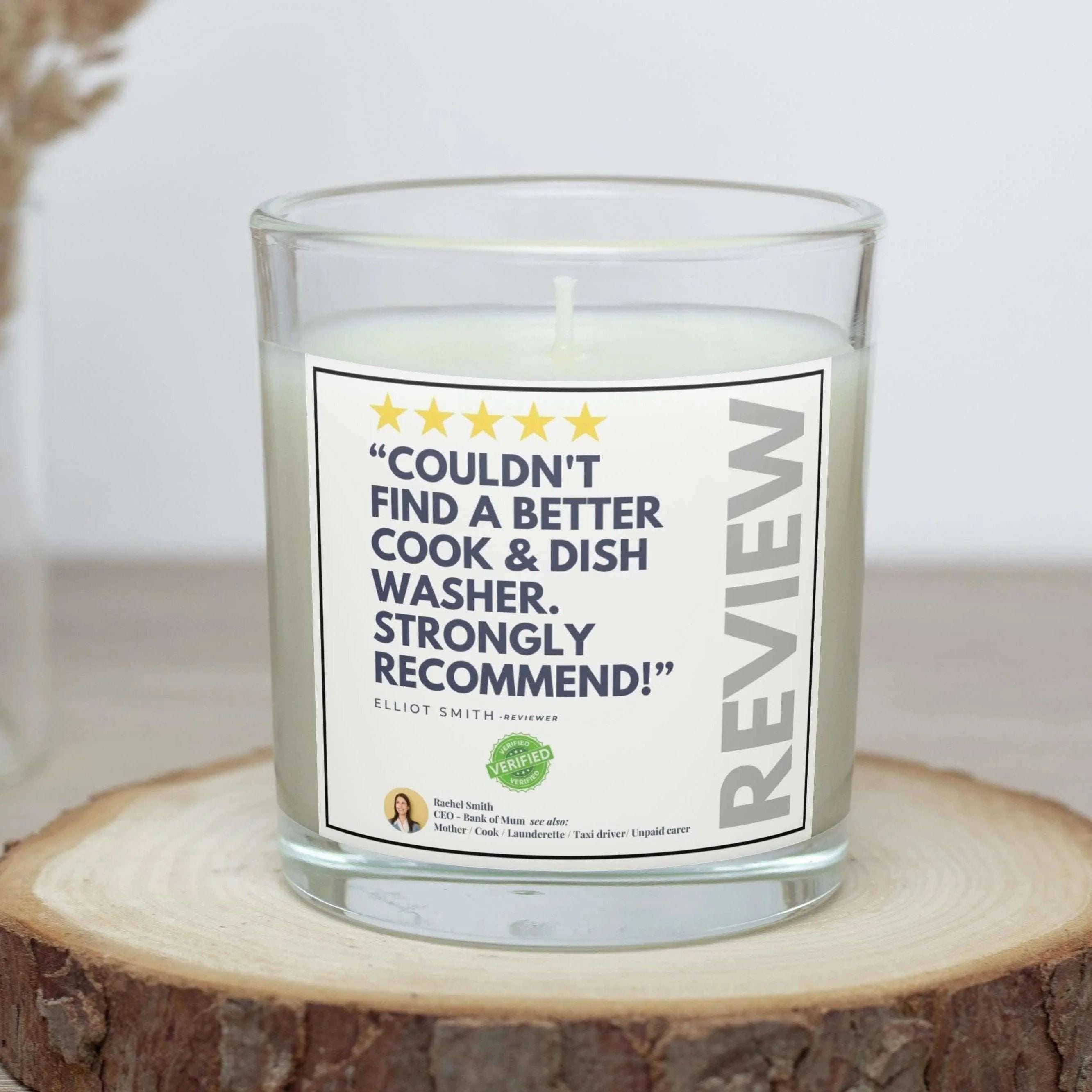 Funny Mum Review Personalised Candle | Funny Gifts for Mum | Novelty Mum | Mum Christmas | Any Message Joke Gift | Mum Review Candle Gift Etsy