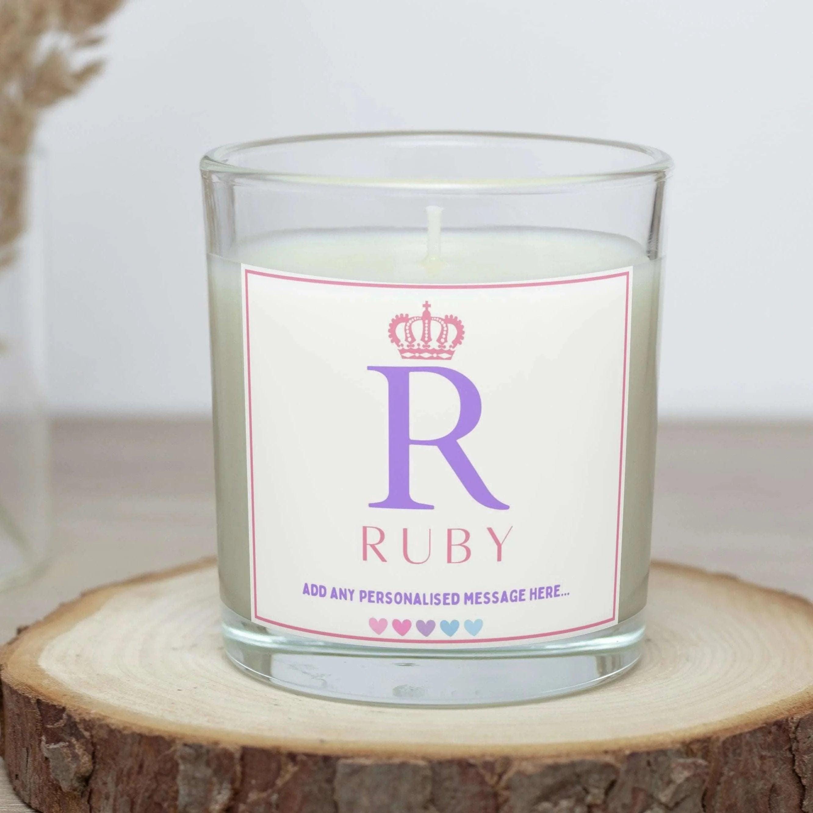 Girlfriend Name Initial Personalised Candle Gift | Gift for Girlfriend | Best Girlfriend Gifts | Girlfriend Birthday | Just Because Candle Etsy