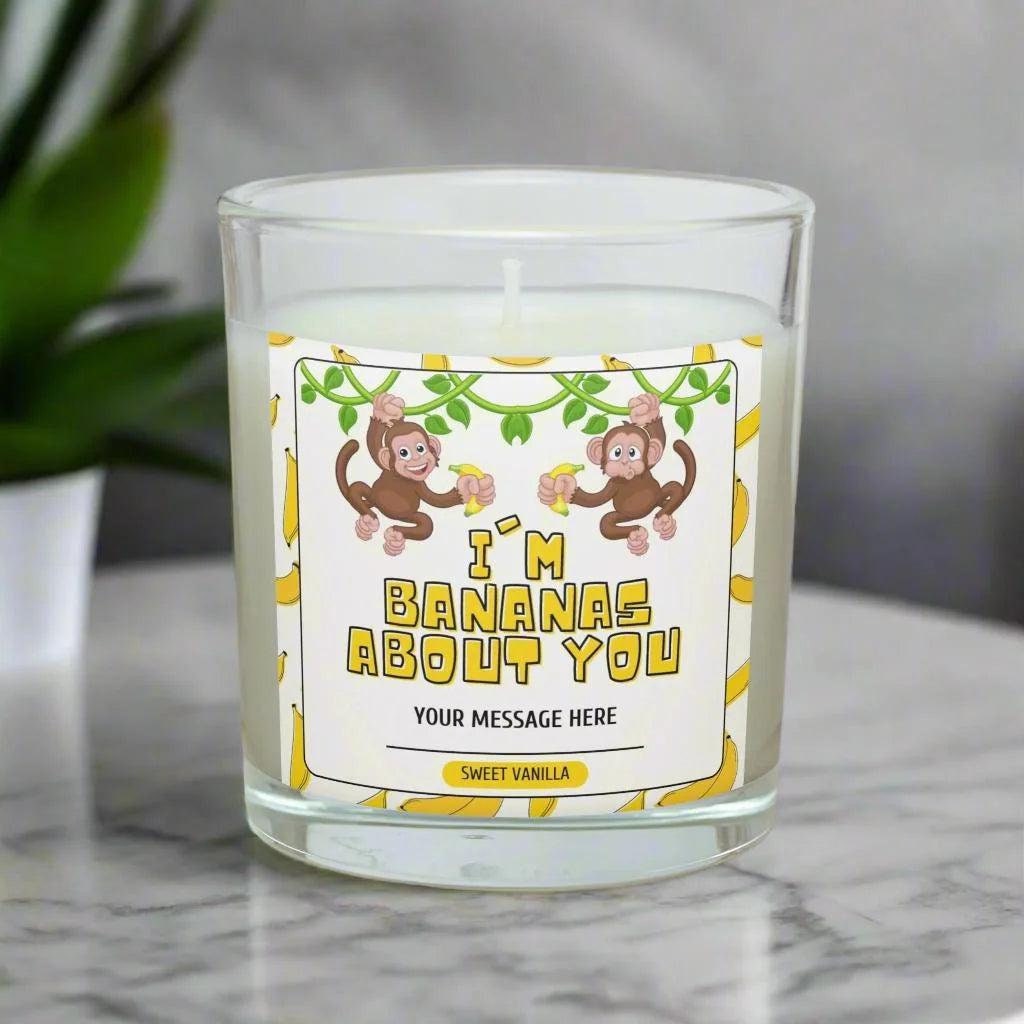 Banana's About You Personalised Candle | Funny Candle | Cute Gift | Gift for Girlfriend | Gift for Boyfriend | Wife Gift | Husband Gifts Etsy