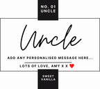 No.01 Uncle Personalised Candle | Best Uncle Gifts | Number One Uncle Gift | Thank You Uncle | Uncle Birthday | Uncle Christmas Candle Gift Etsy
