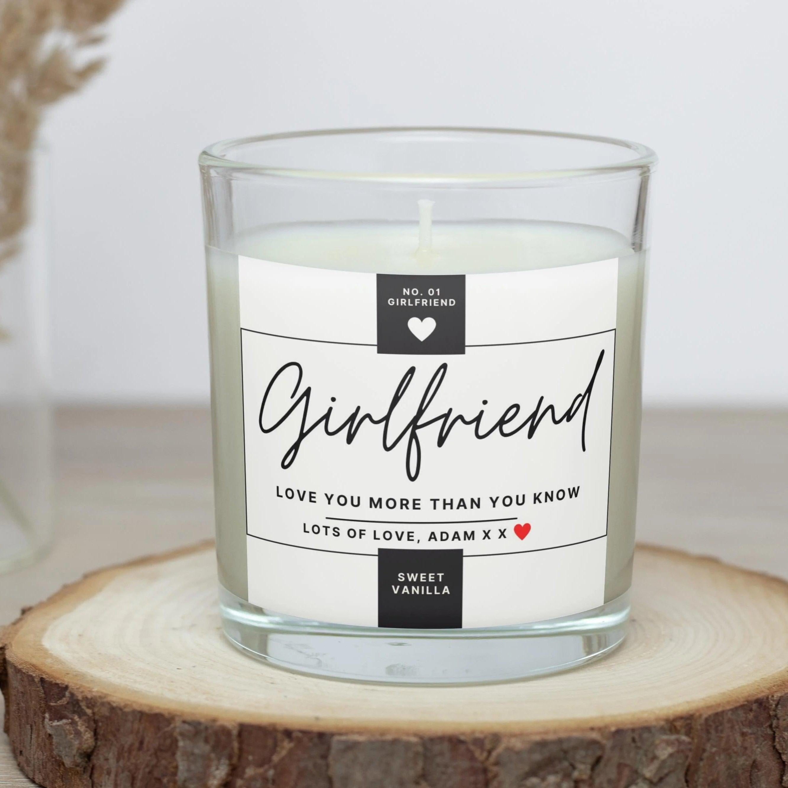Number One Girlfriend Personalised Candle | Best Girlfriend Gift | Cute Girlfriend Candle | Thoughtful Gift | Christmas | Girlfriend Message Etsy