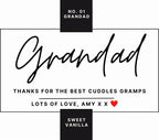 Number 1 Grandad Personalised Candle | Number One Grandad Gift | Custom Grandad Message | Birthday Gift for Grandad | Thank You Grandad Gift Etsy