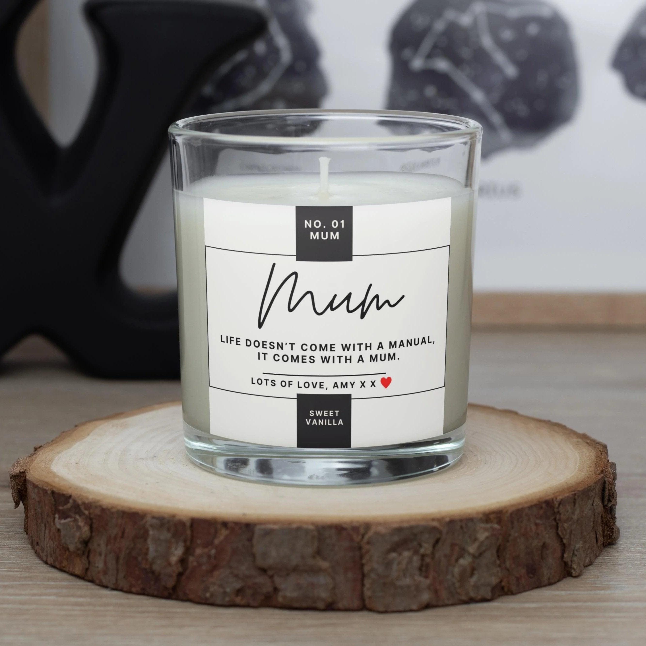 Number 1 Mum Personalised Candle | Number One Mum Gift | Best Mum Gifts | No.01 Mum | Mum Birthday Gifts | Mum Christmas Gift | Mother's Day Etsy