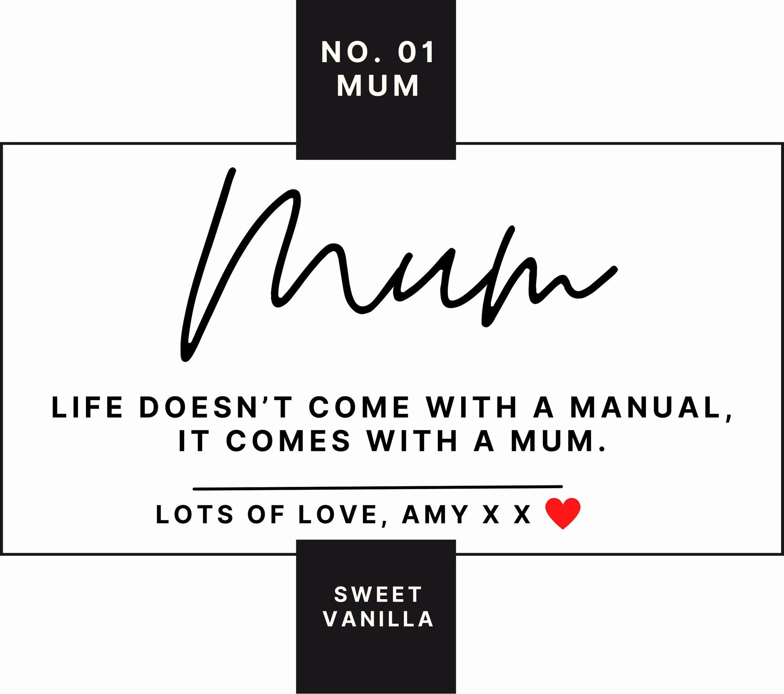 Number 1 Mum Personalised Candle | Number One Mum Gift | Best Mum Gifts | No.01 Mum | Mum Birthday Gifts | Mum Christmas Gift | Mother's Day Etsy