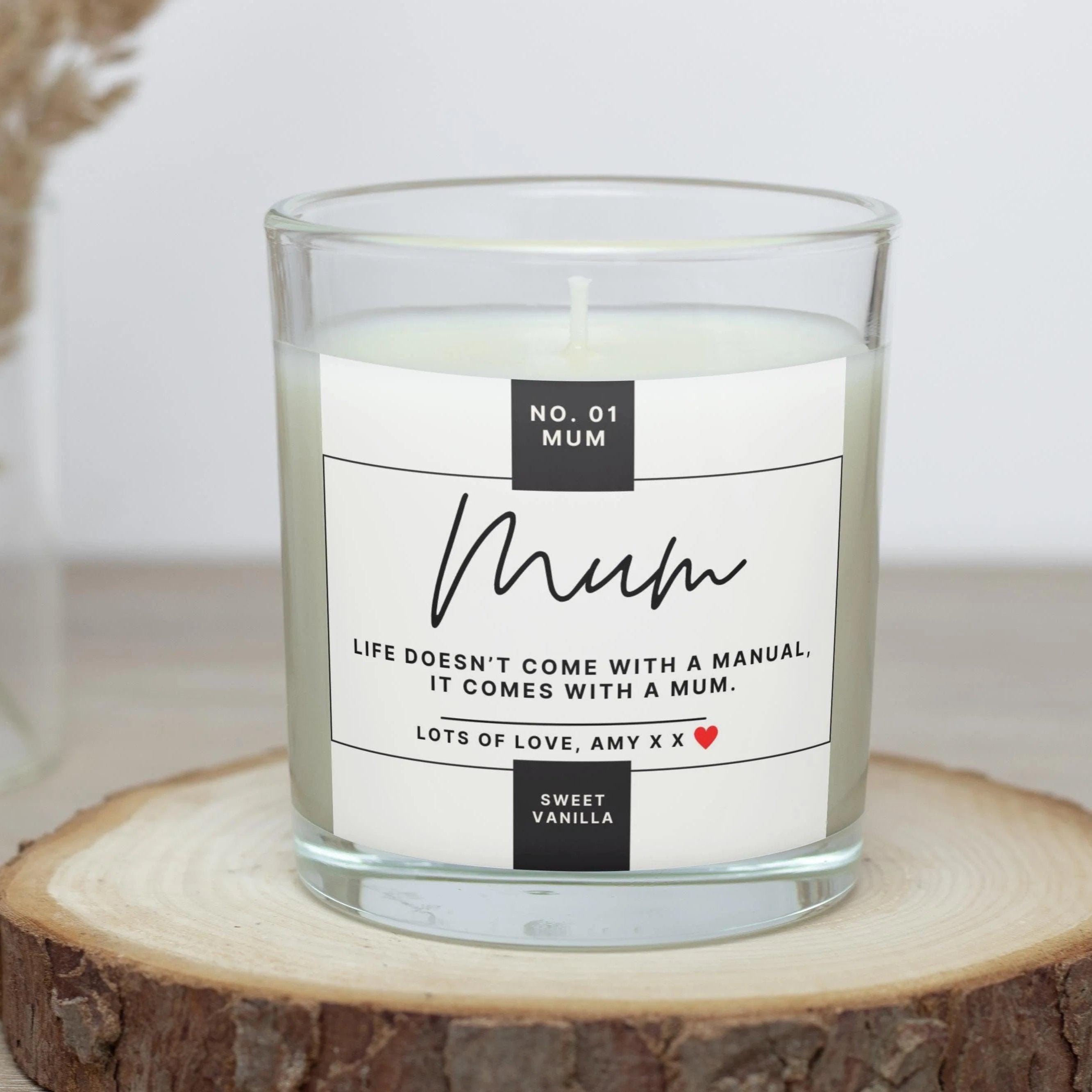 Number 1 Mum Personalised Candle | Number One Mum Gift | Best Mum Gifts | No.01 Mum | Mum Birthday Gifts | Mum Christmas Gift | Mother's Day Etsy