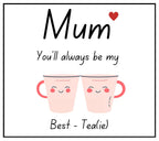 Mum My Bestie Personalised Candle Gift | Mum Best Friend Gift | Love you Mum Candle | Mum Message Gift | Cup of Tea Mum Candle | Best Mum Etsy