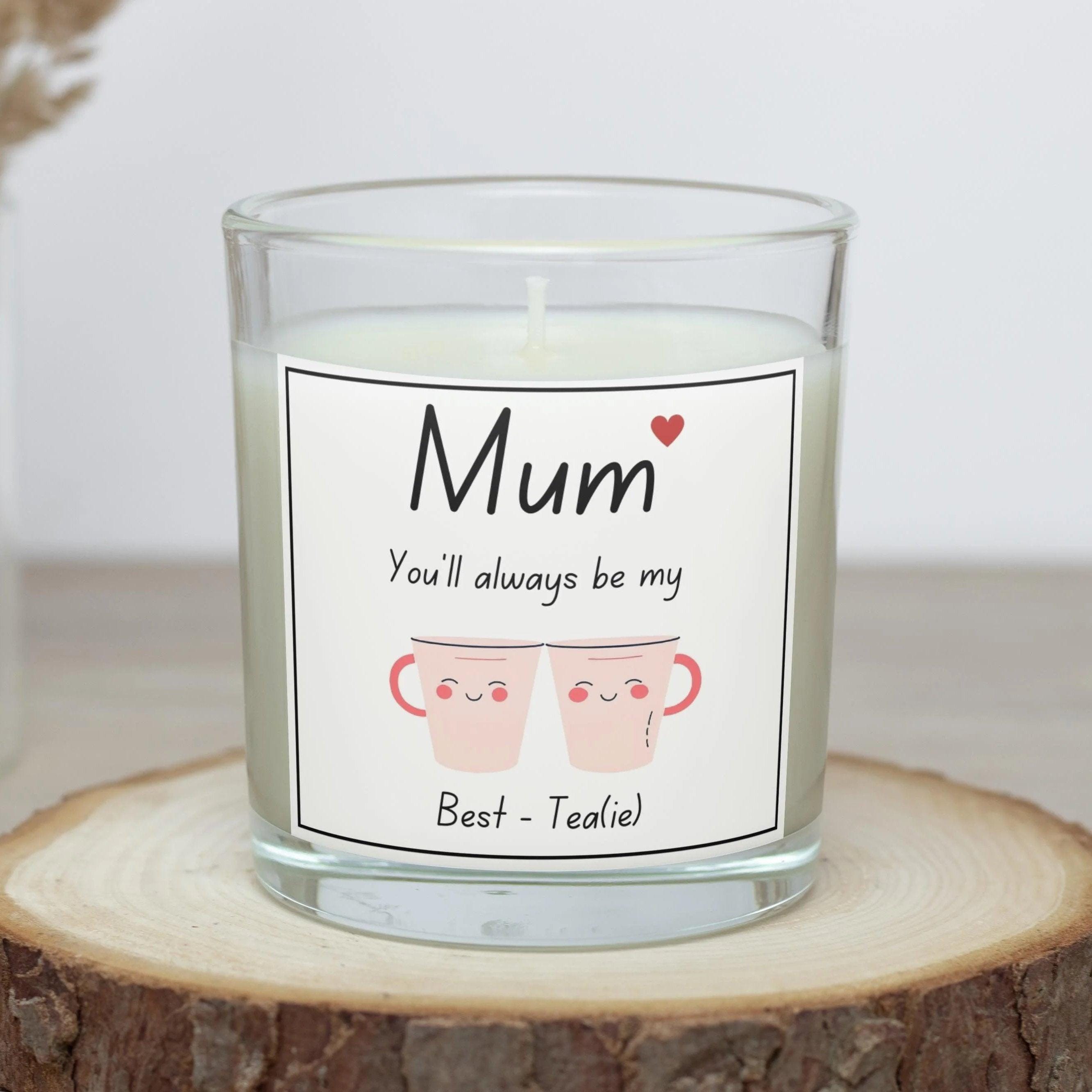 Mum My Bestie Personalised Candle Gift | Mum Best Friend Gift | Love you Mum Candle | Mum Message Gift | Cup of Tea Mum Candle | Best Mum Etsy