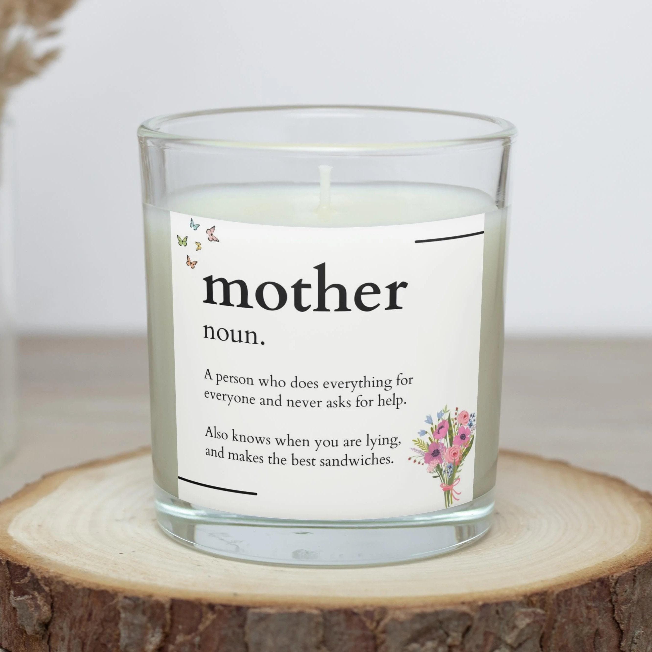 Mother Noun Personalised Candle | Mum Noun Gift Etsy