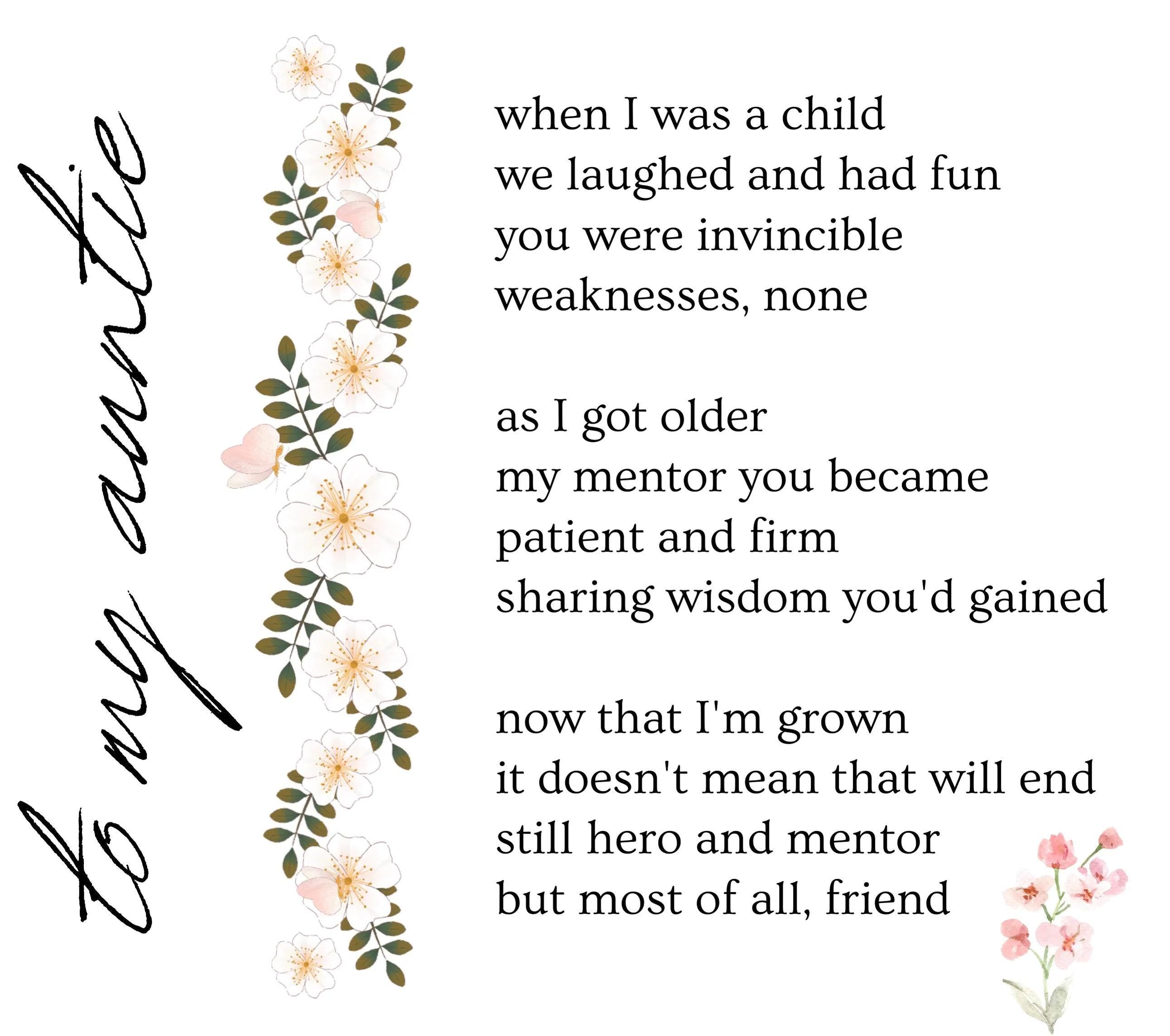 To My Auntie Quote Personalised Candle Gift | Like a Mum Gift | Aunty Poem Message Candle | Gift for Auntie | Aunt Birthday | Thank You Gift Etsy