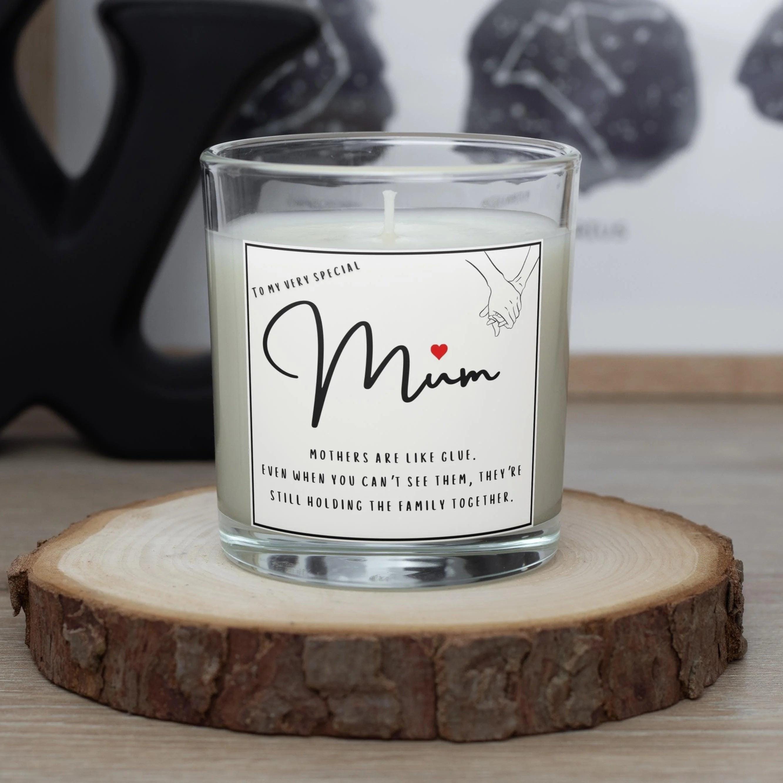 Mothers Message Quote Personalised Candle | Special Mum Gift | To my mum Message Gift | Candle for Mum | Mum Birthday | From Son Daughter Etsy